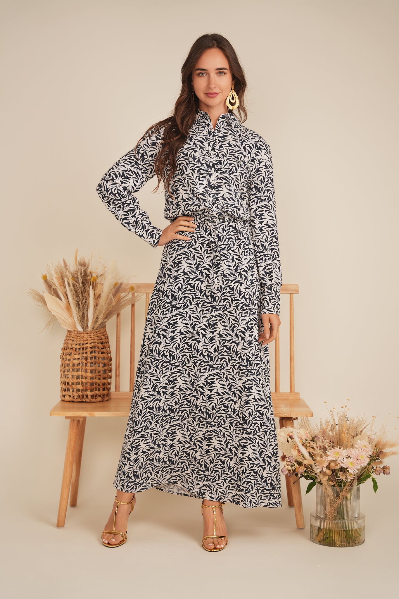 Printed Linen Maxi Jumper Printed Linen Maxi Jumper
