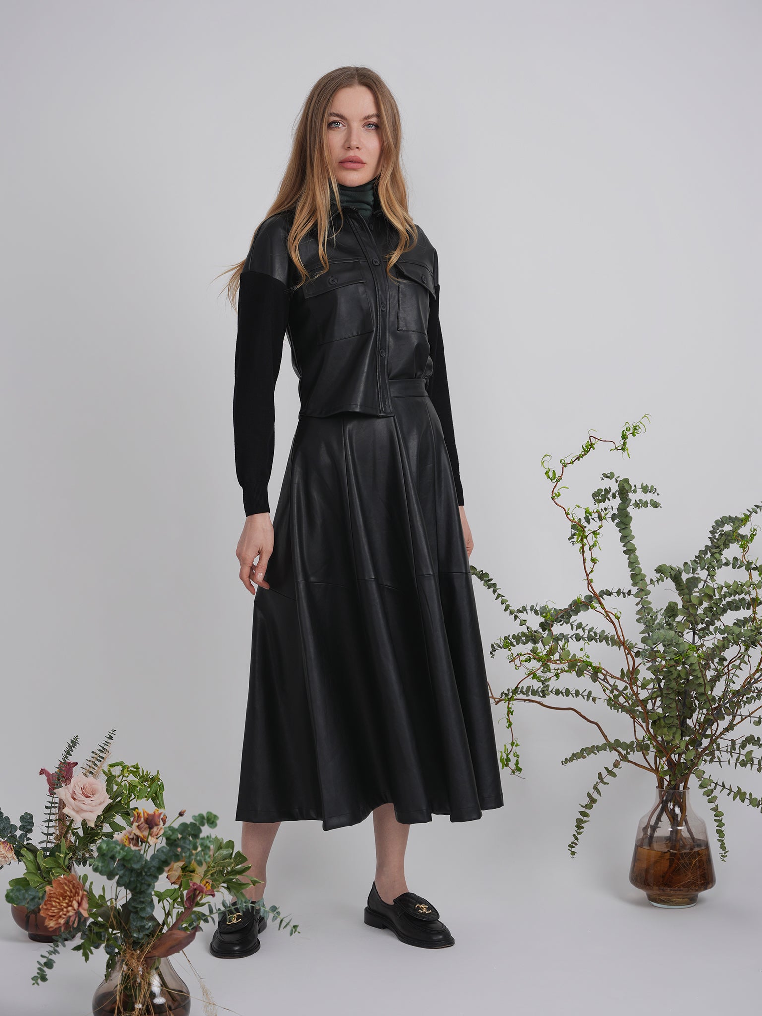 leather jacket and dress combo 30 Leather Jacket Outfit Ideas With a Dress for Chic Dates