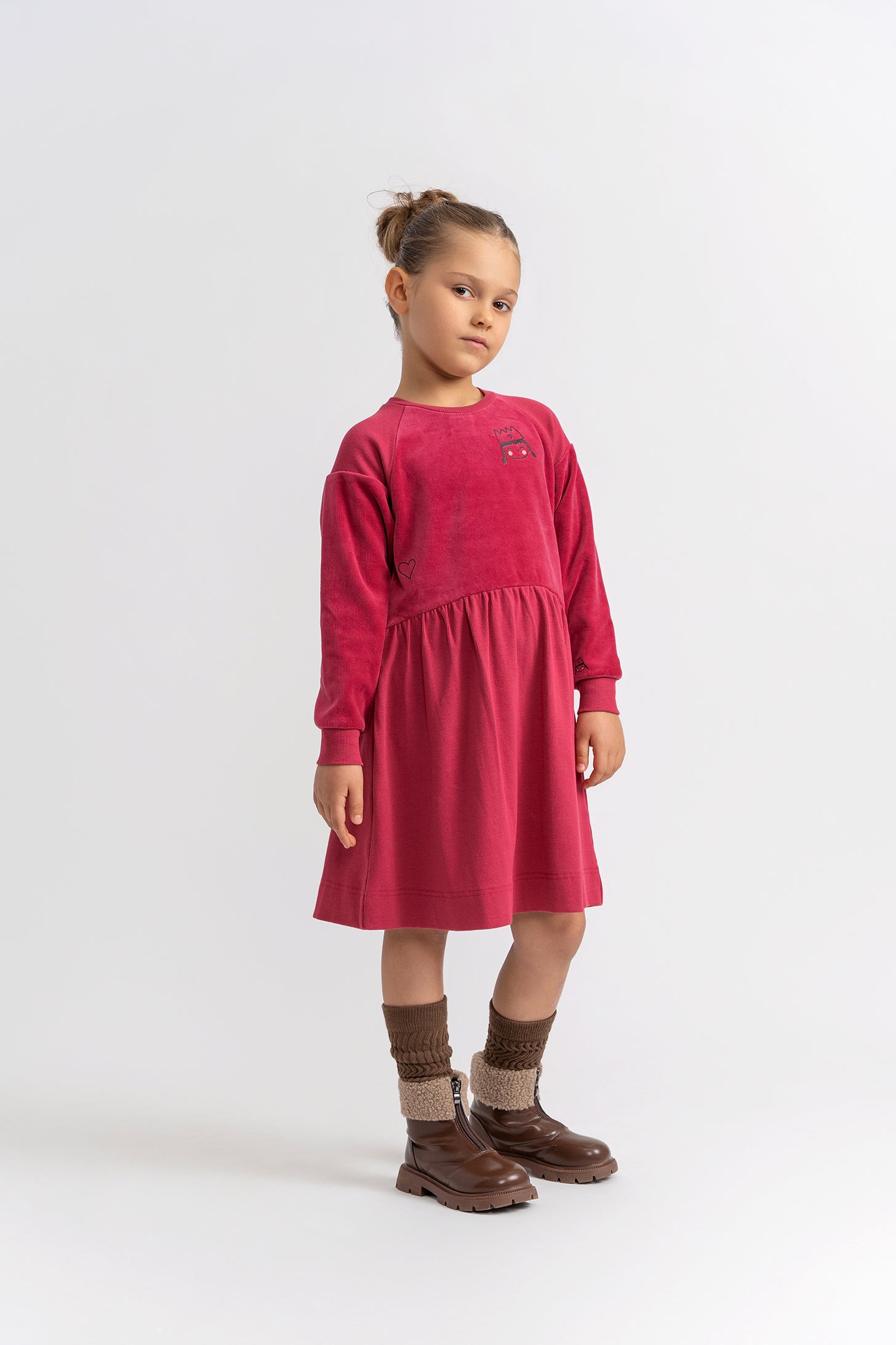 Princess Print Dress Berry / 8