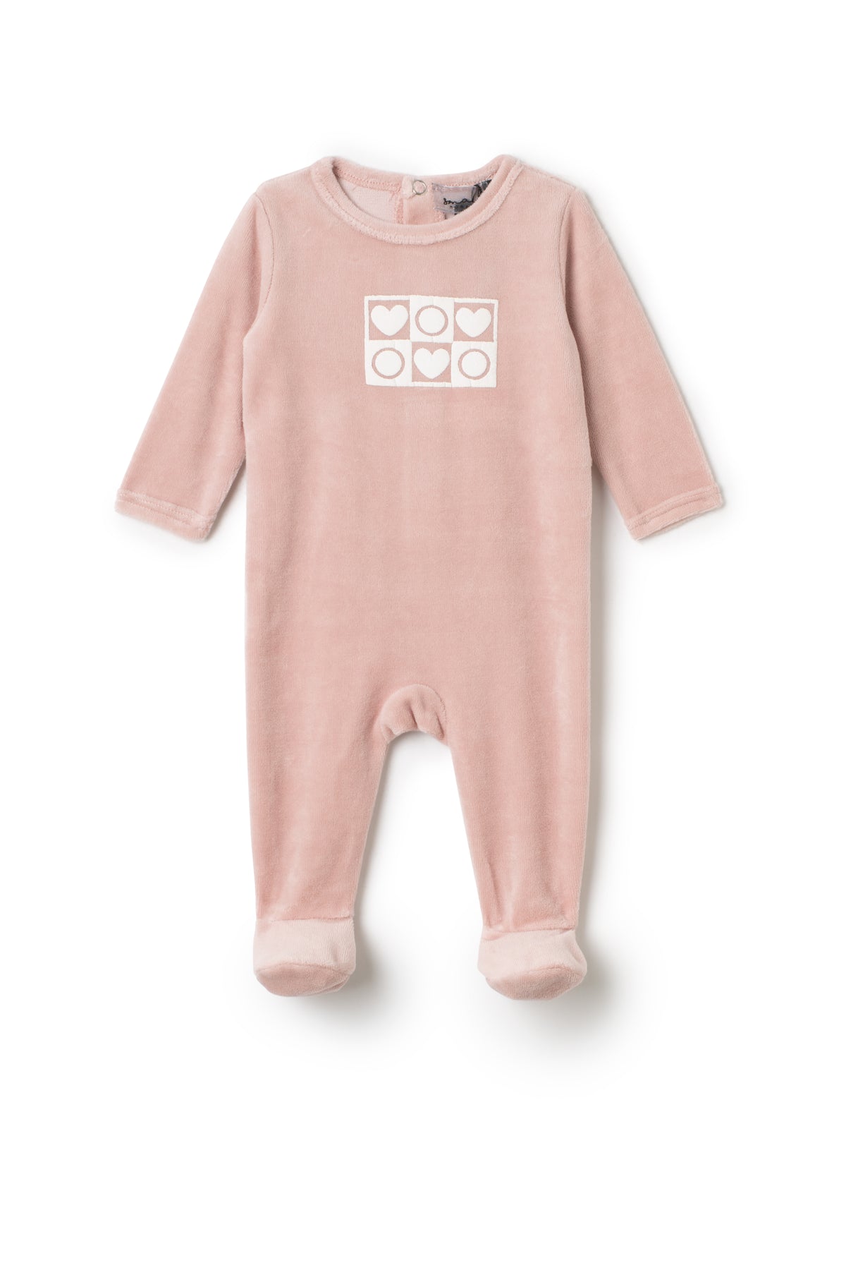 Astro Grid Print Onesie in Dark Blush by Small Moments