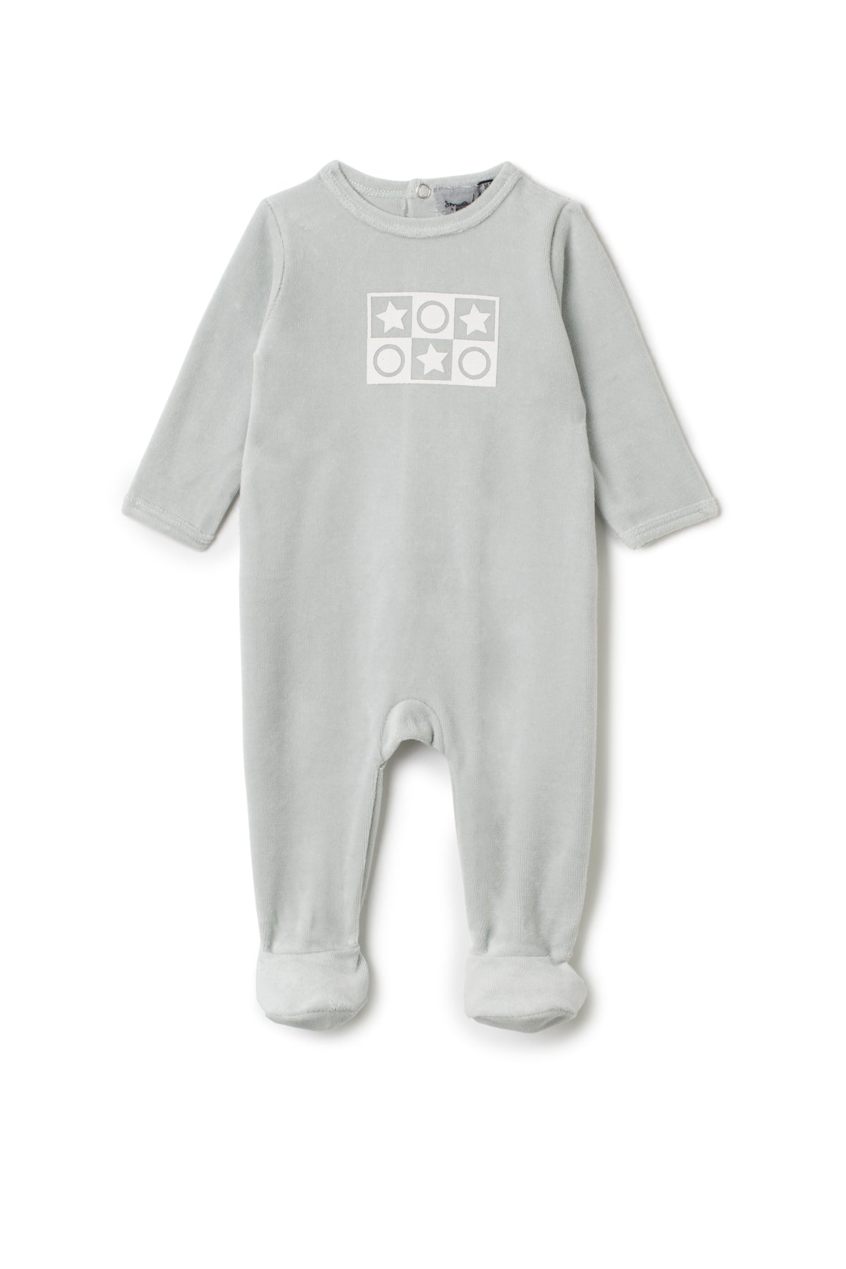 Astro Grid Print Onesie in Seafoam by Small Moments