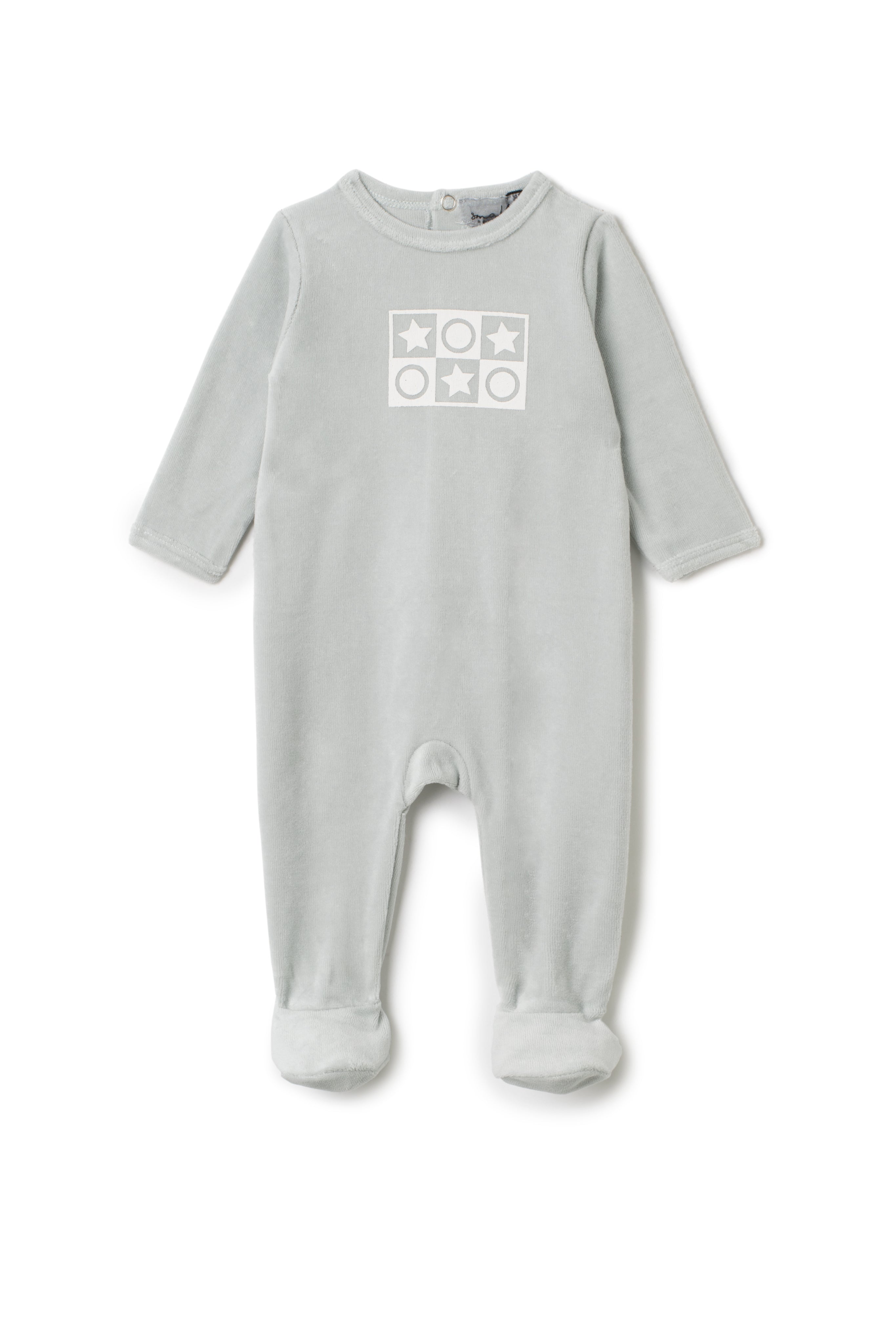 Astro Grid Print Onesie in Seafoam by Small Moments