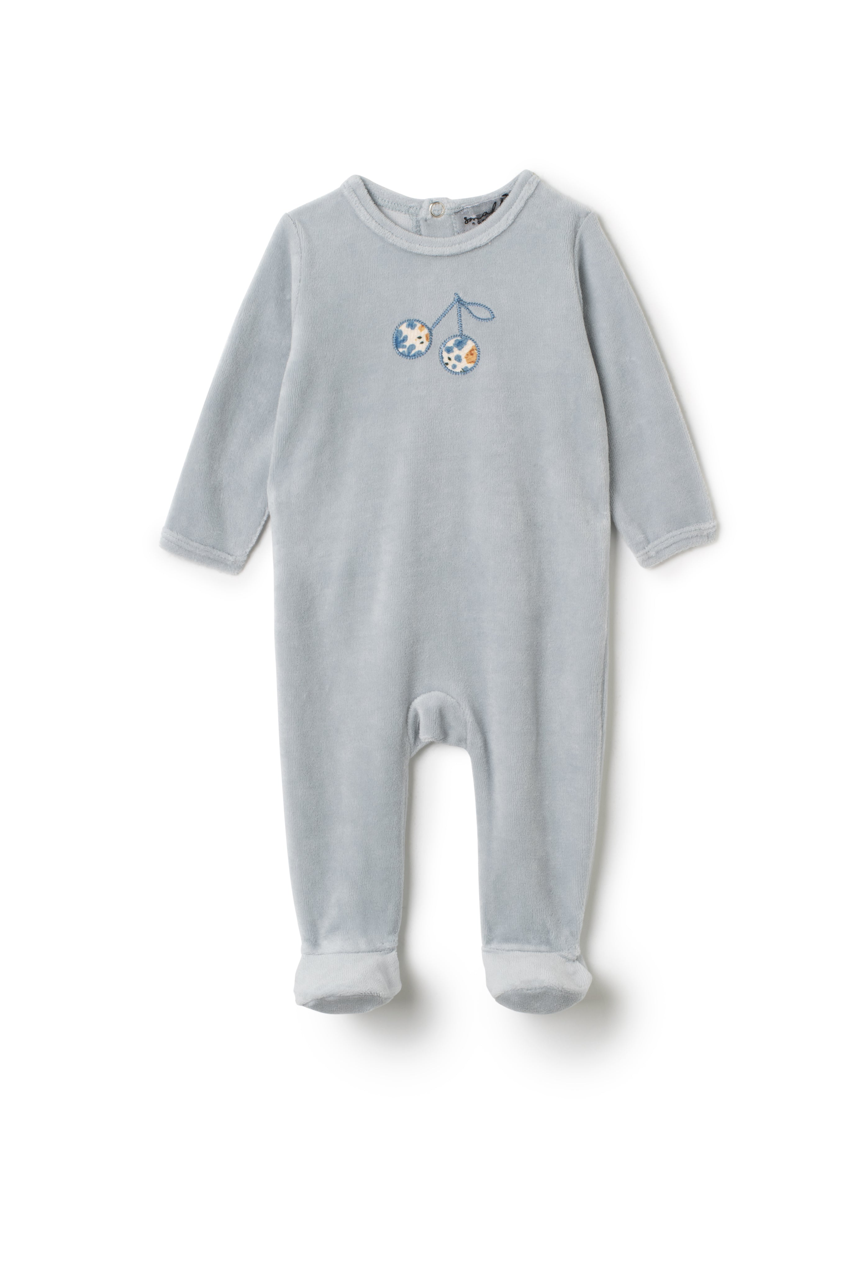 Cherry Embroidered Onesie in by Small Moments