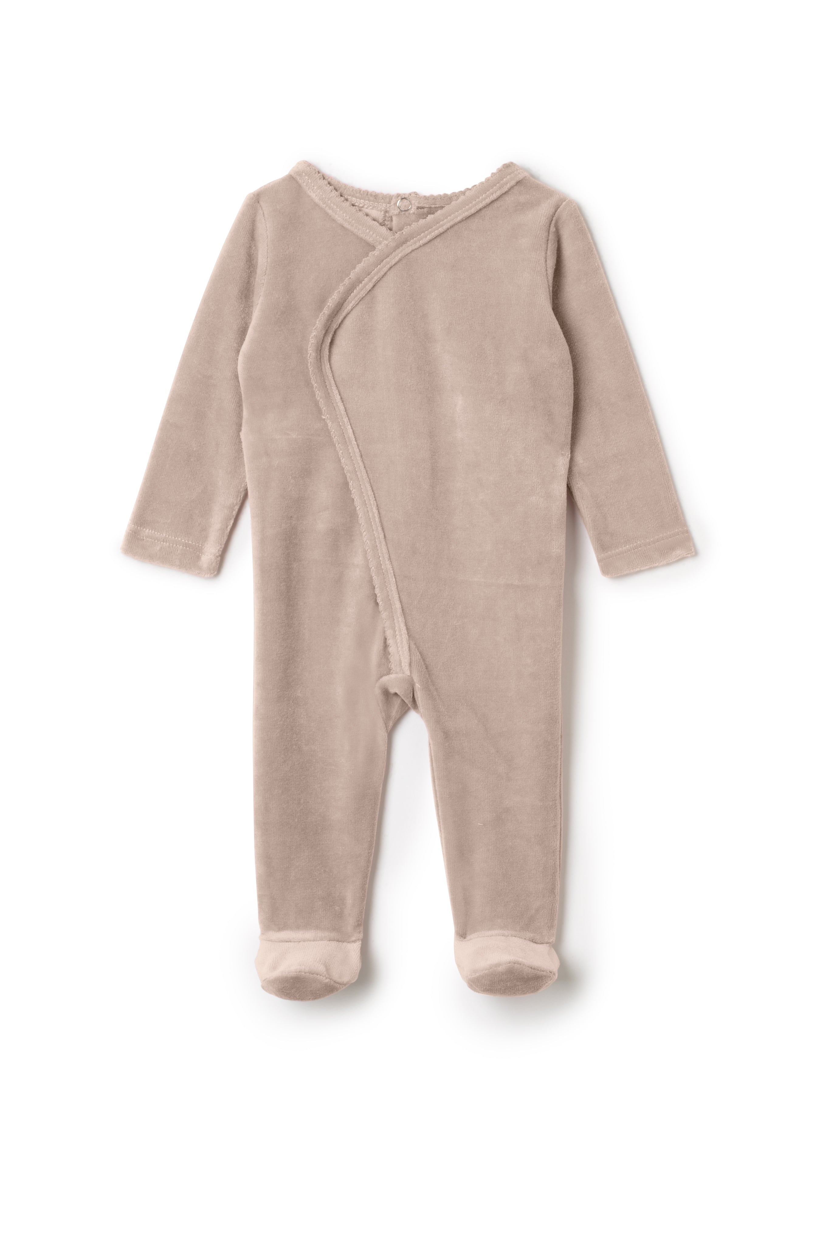 Wrap Stretchie Layette in Taupe by Small Moments