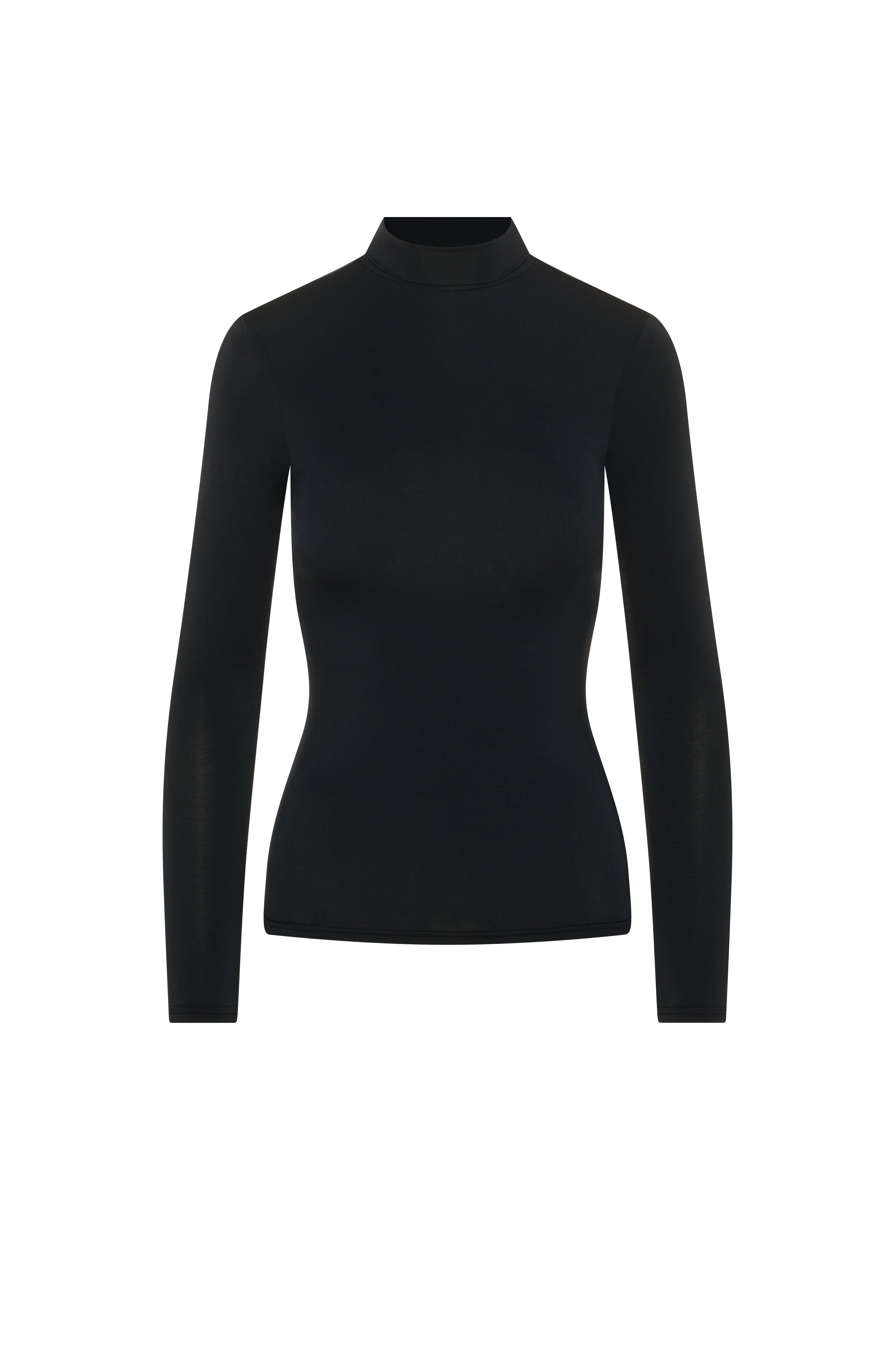 High Mock Tee in Black by Riff