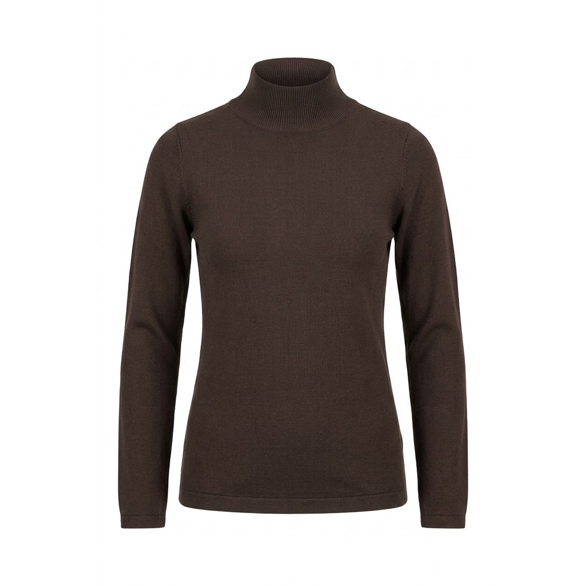 Knit Mock Neck in Chocolate by Diciannove