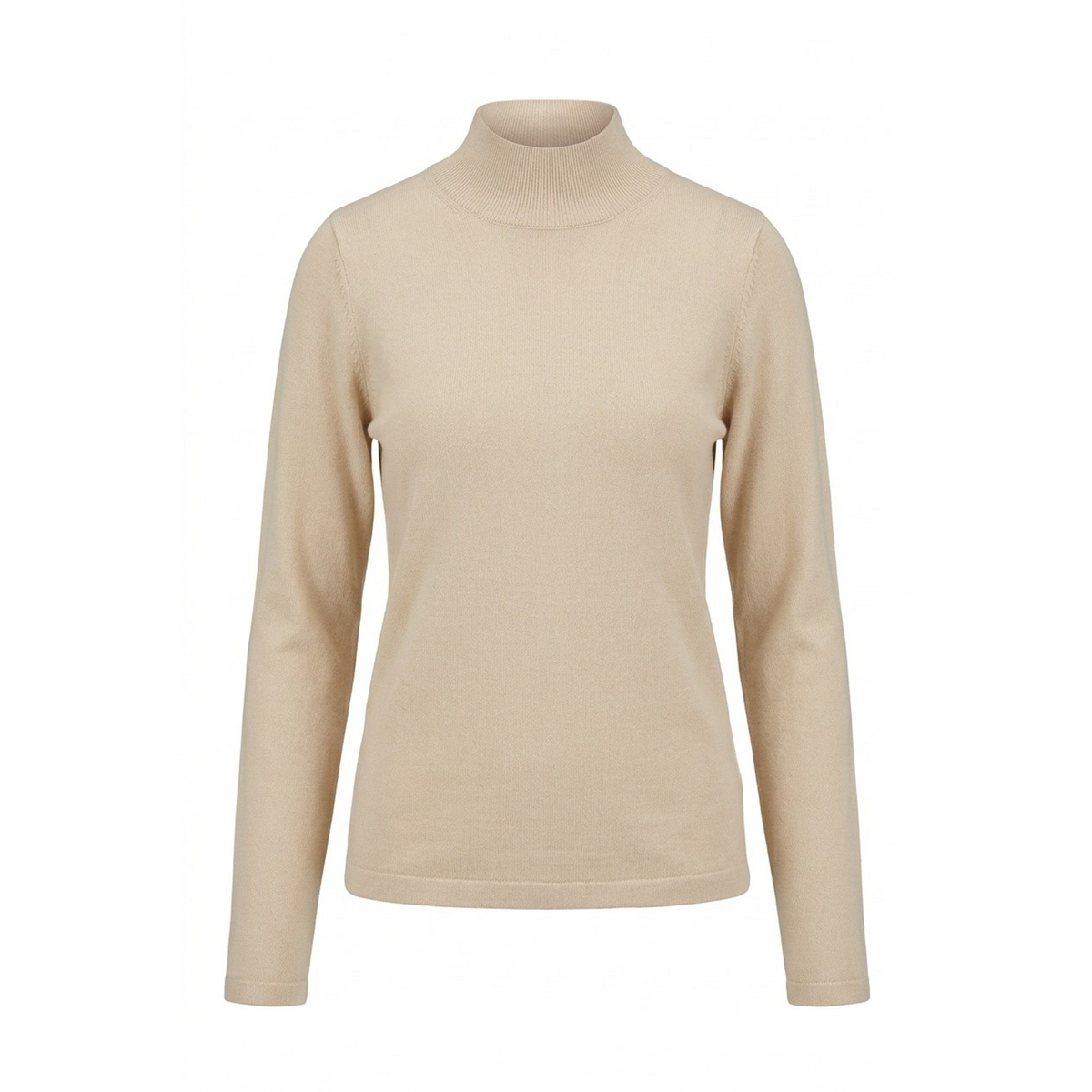 Knit Mock Neck in Light Almond by Diciannove