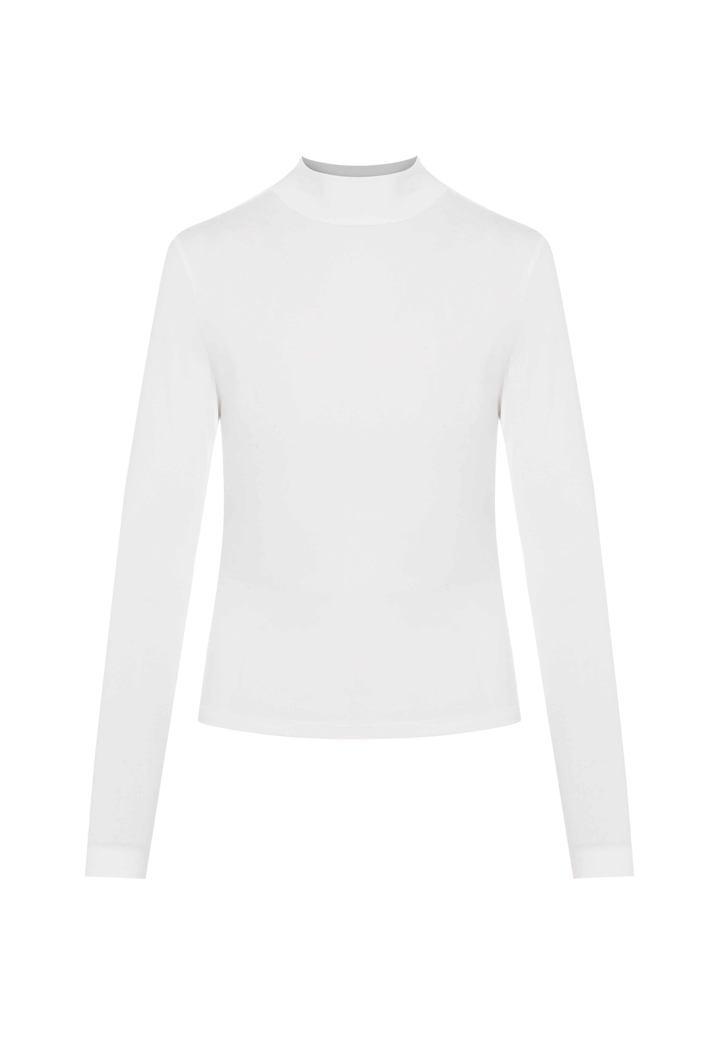 Mock Neck Tee in Off White by Riff