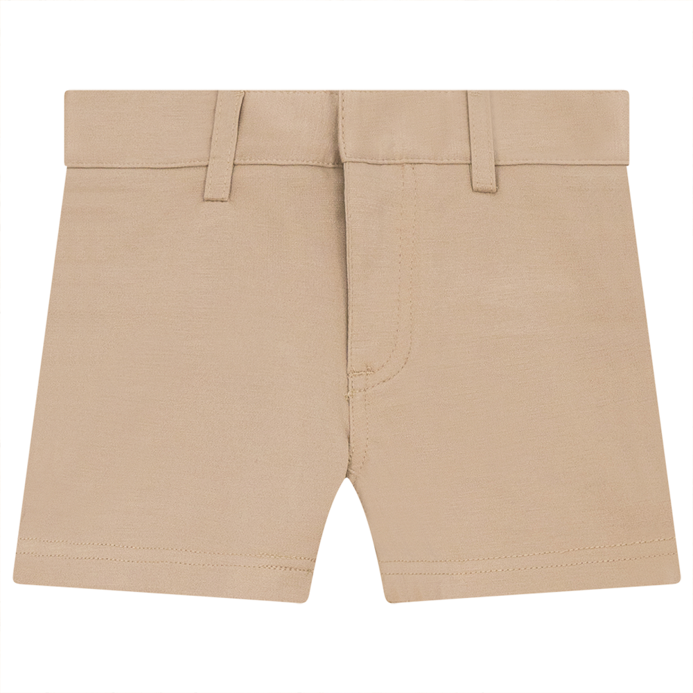 Stretch Short Skinny Pants in Sand by Mocha Noir