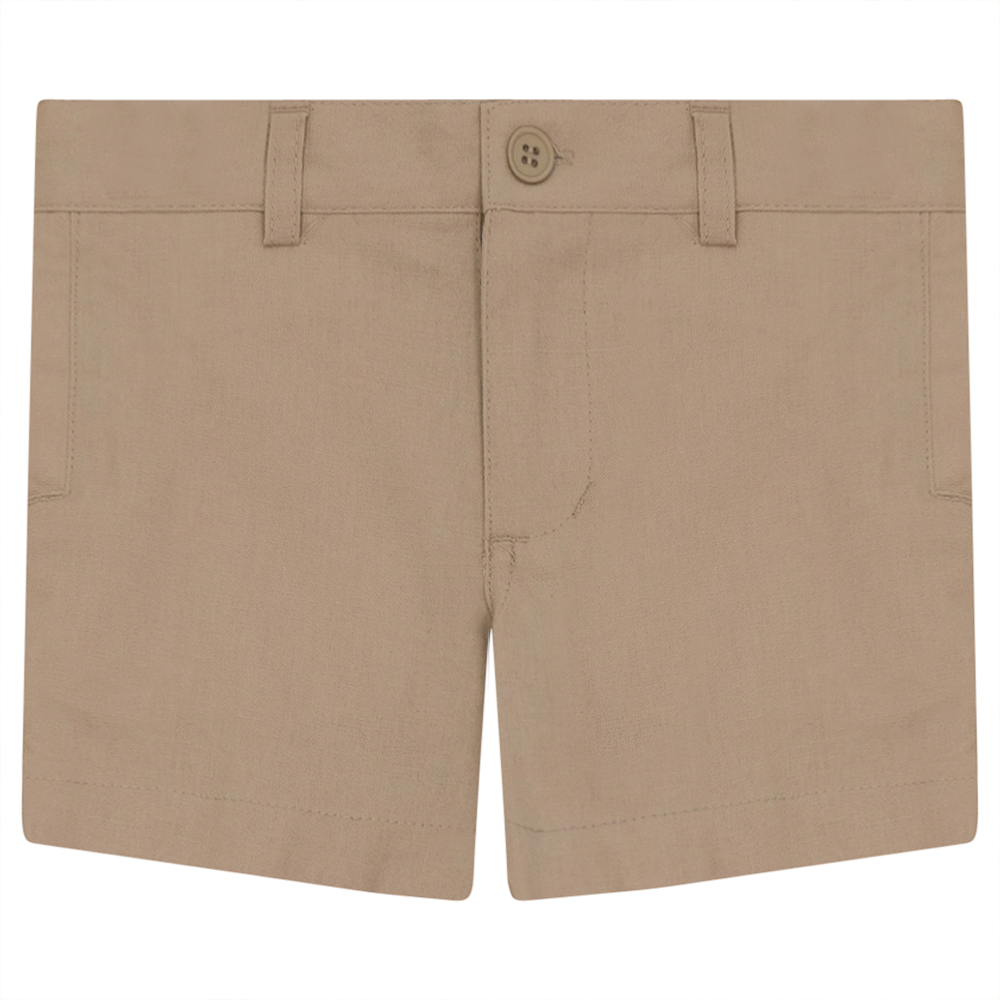Linen Short Pant in Oatmeal by Noir by Mocha Noir