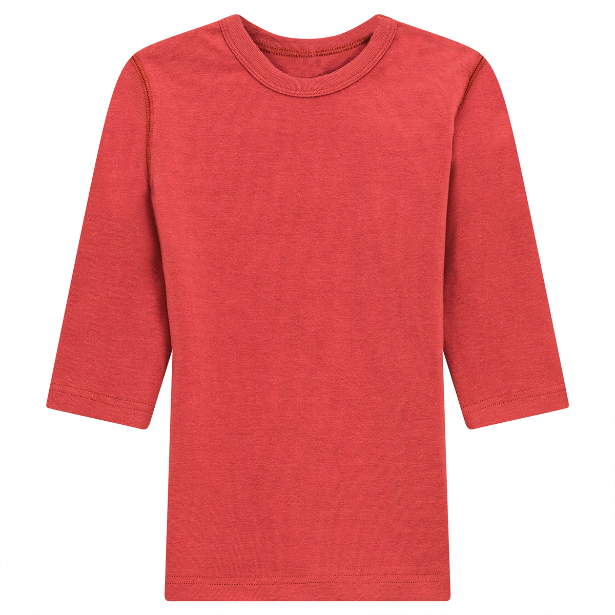 Ribbed 3/4 Sleeves T-Shirt in Rose by 24-Jul