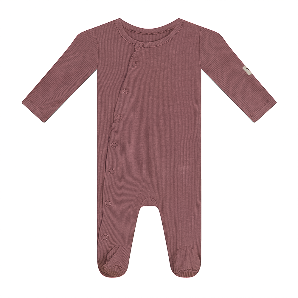 Rib Onesie in Rose by Bebe Bella