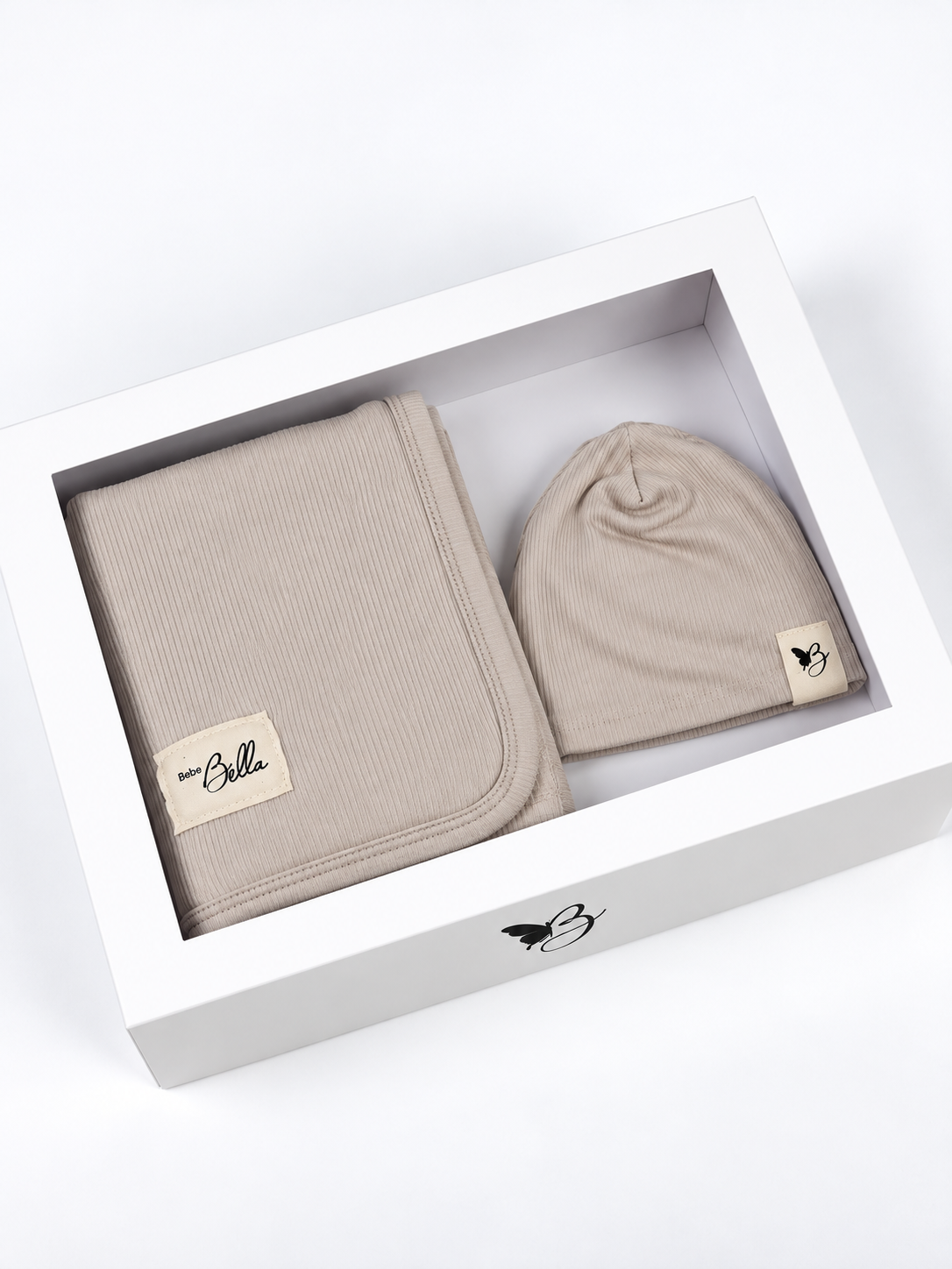 Bebe Bella Ribbed Blanket & Hat Set in Primrose 1 Month by Bebe Bella