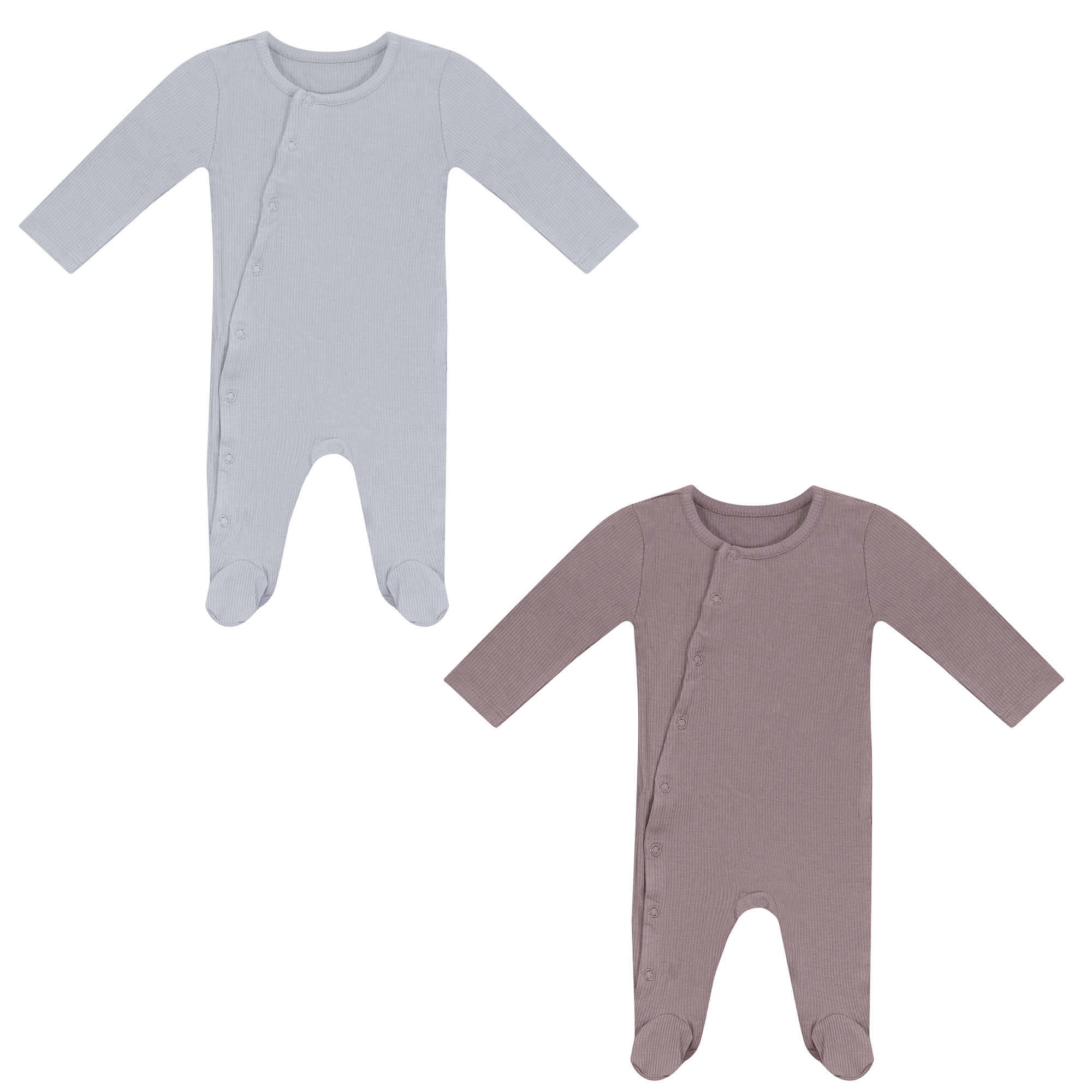 Rib Assorted Onesie Set in Assorted Blue by Bebe Bella