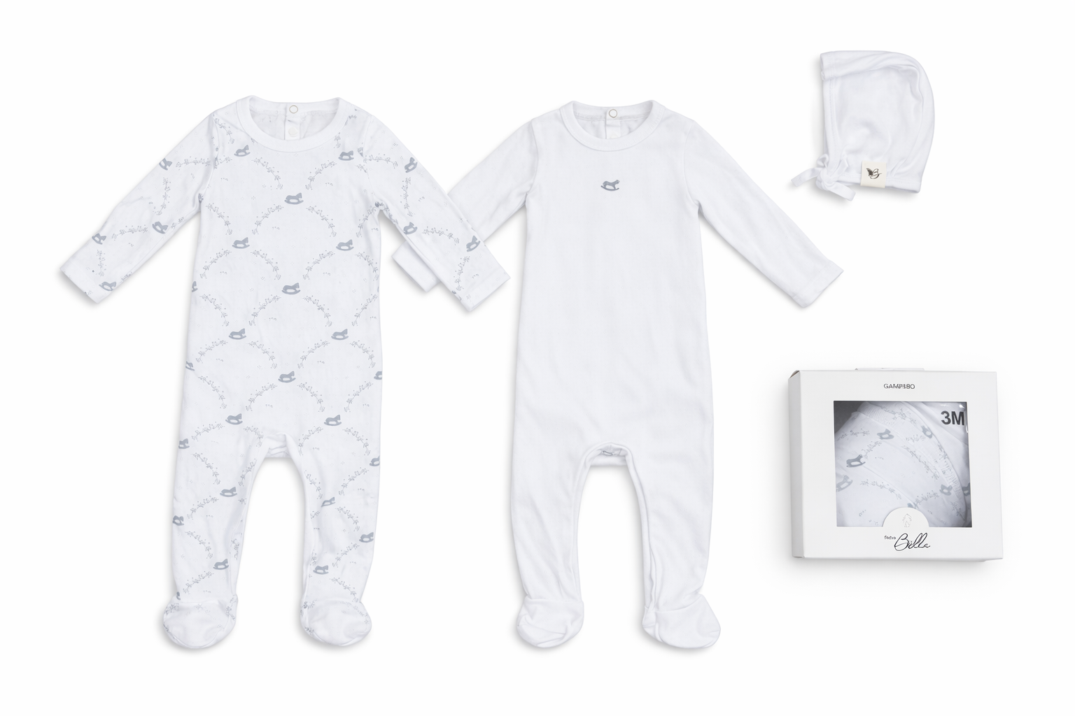 Pointelle Strechy Pack in White by Bebe Bella