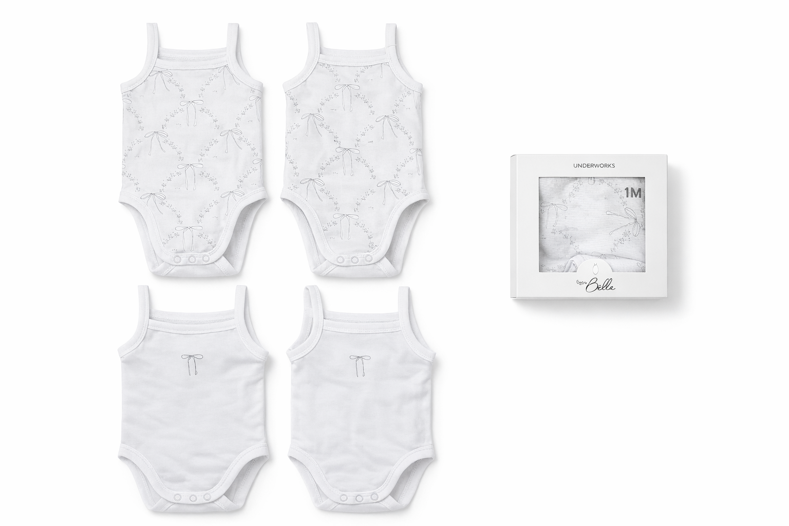 Baby Solid Undershirts Pack in by Bebe Bella