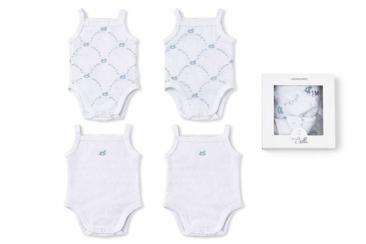 Pointelle Rocking Horse Undershirts Pack