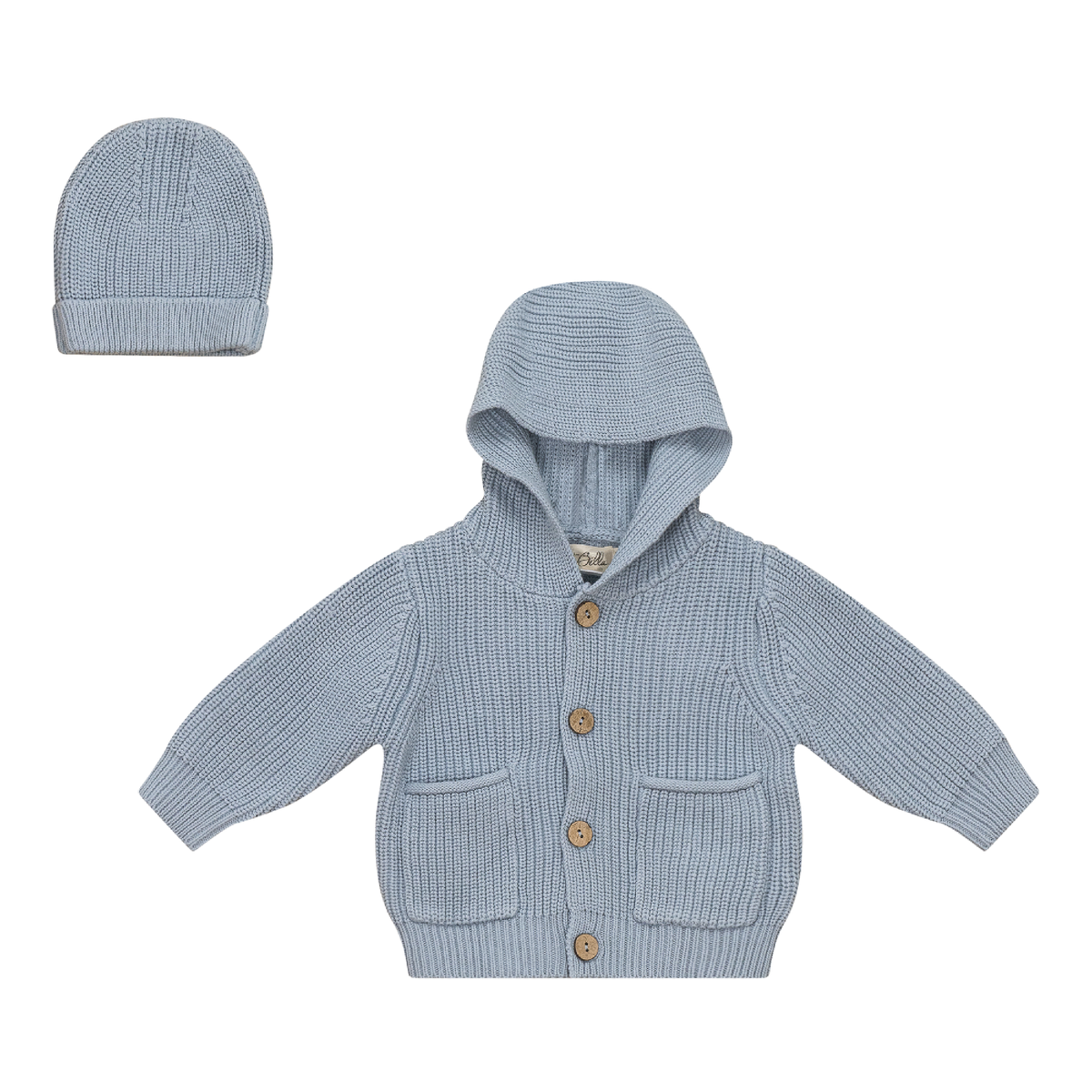 Hooded Jacket with Hat in Blue by Bebe Bella