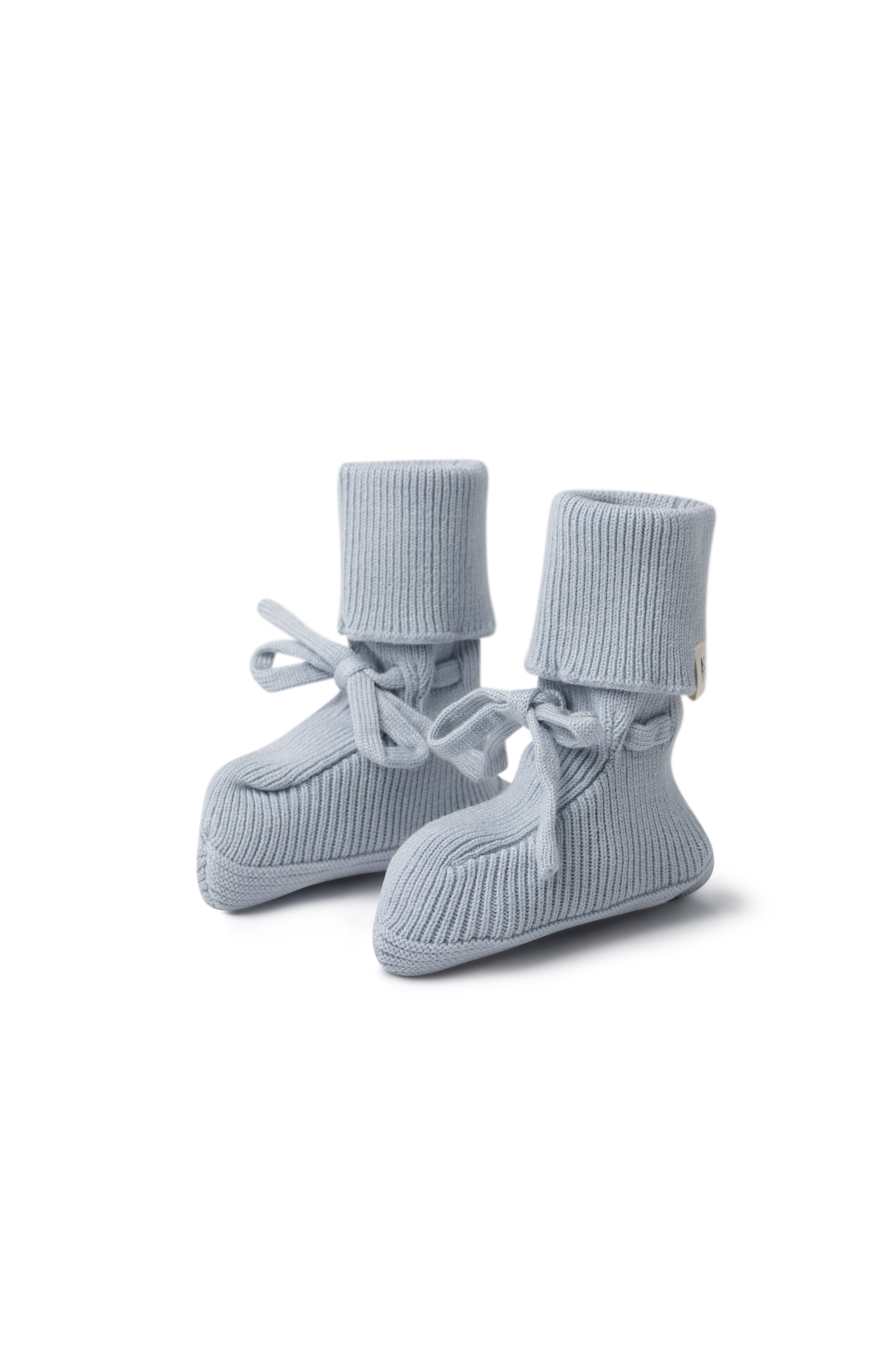 knitted Footies in Blue New Born by Bebe Bella