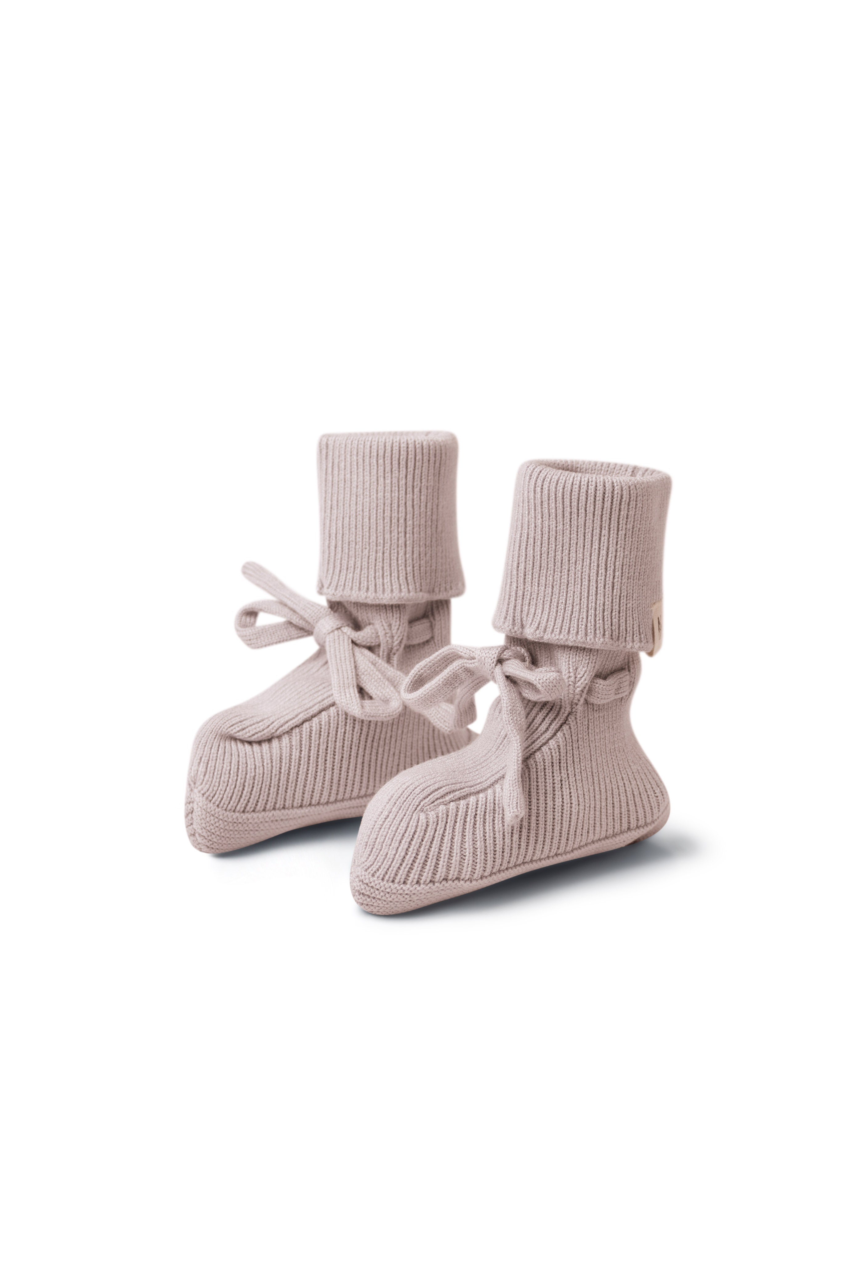 knitted Footies in Primrose New Born by Bebe Bella