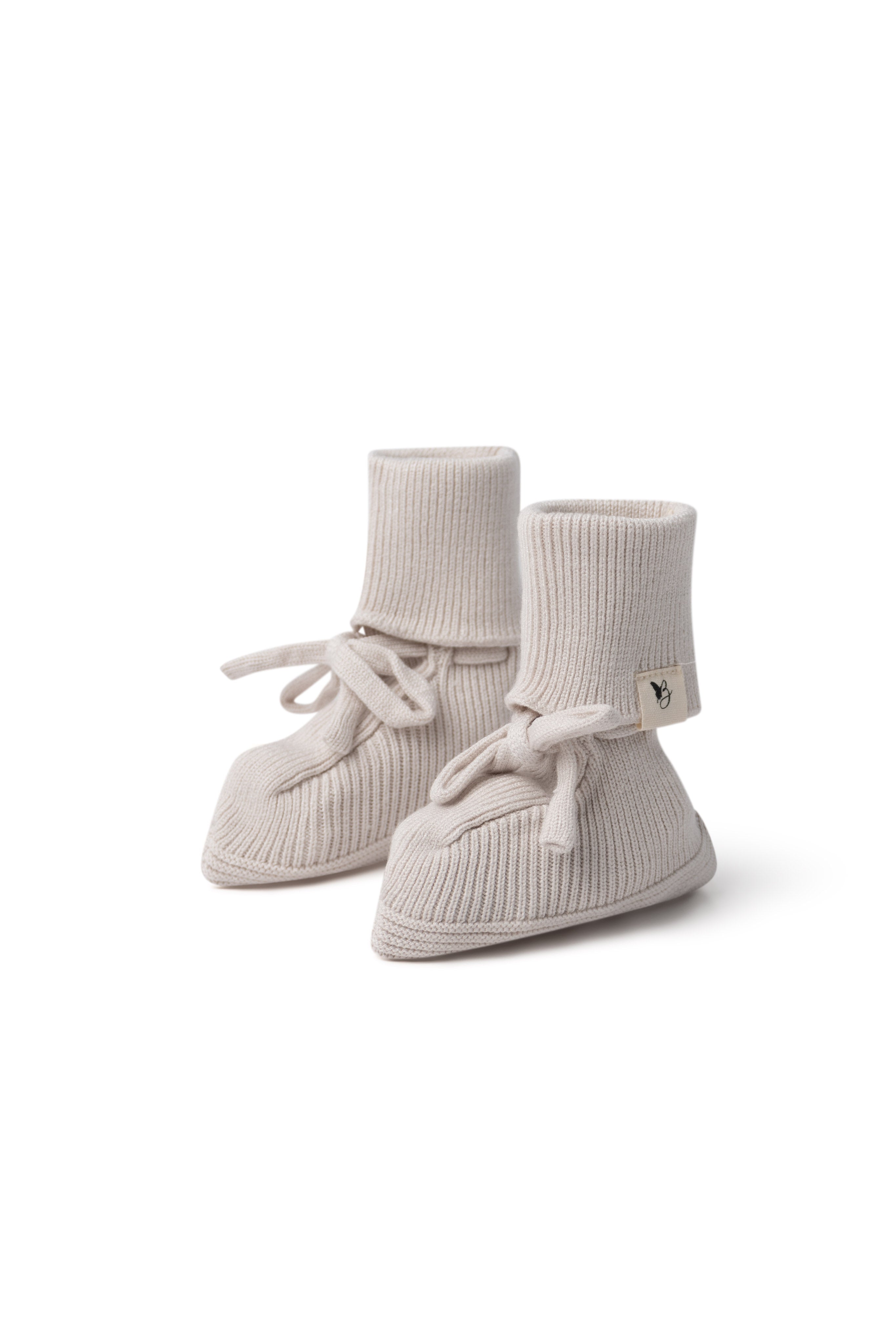 knitted Footies in Dark Almond New Born by Bebe Bella