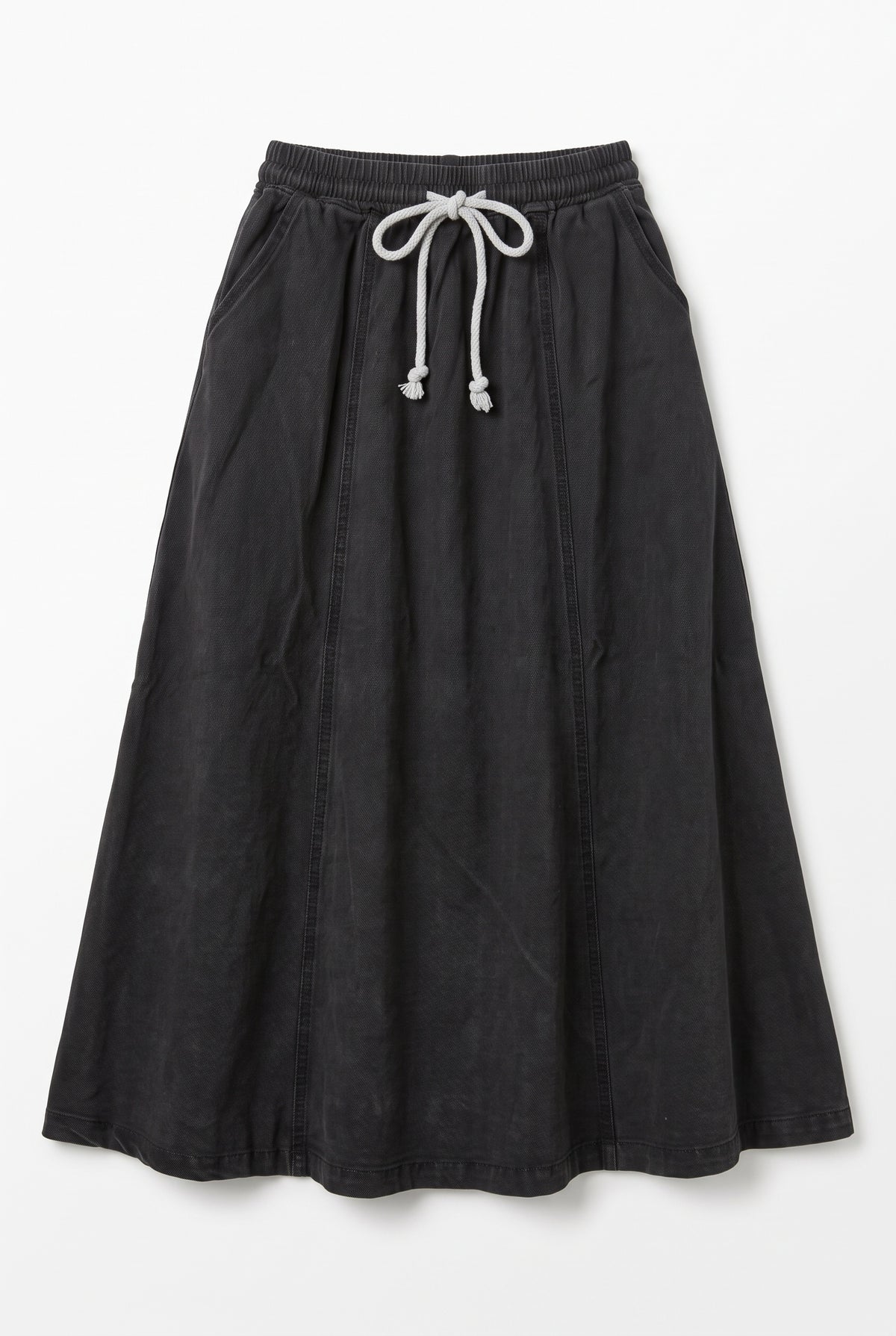 Midi Denim Panel Skirt