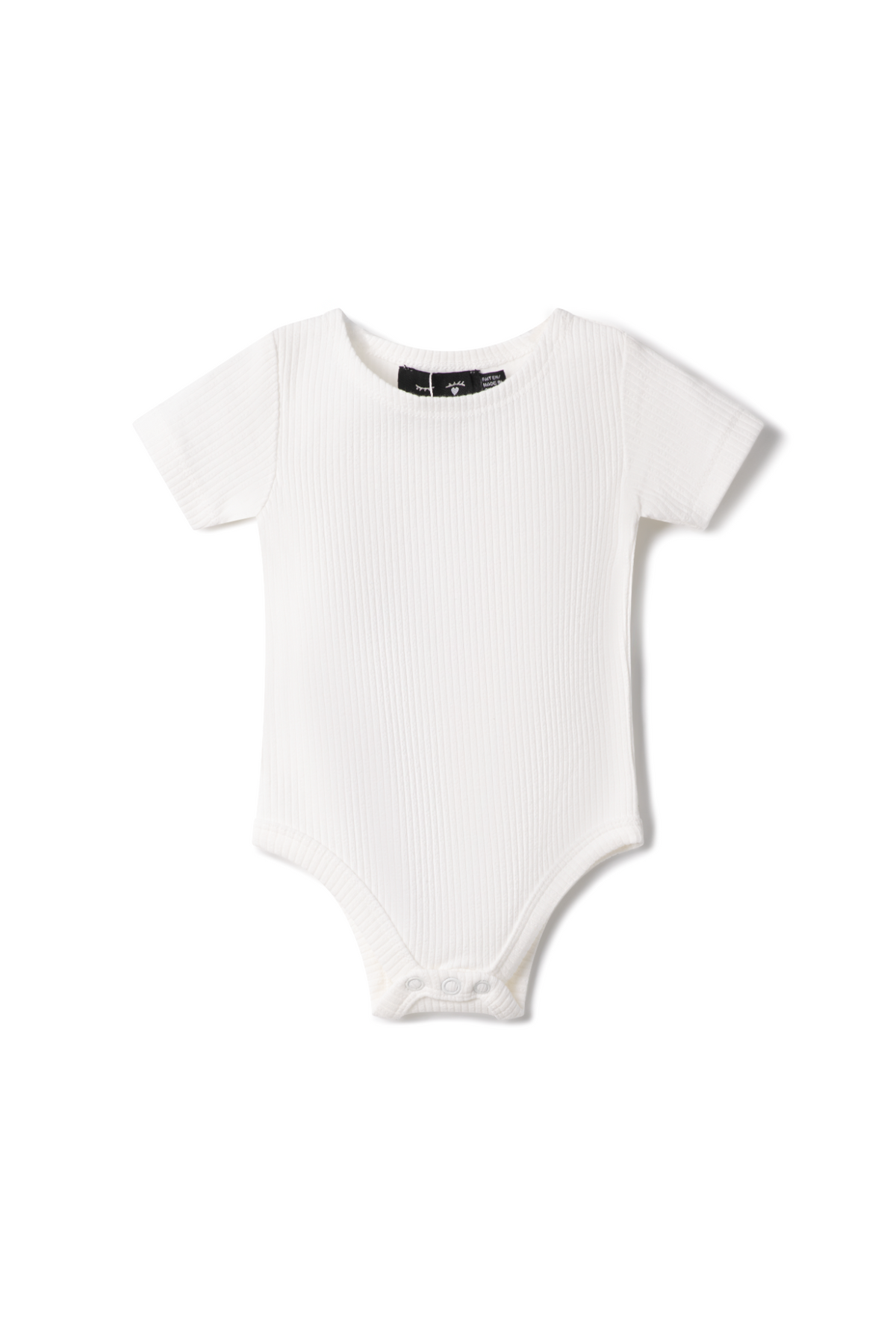 Pointelle Rib Onesie in White by Peek a boo