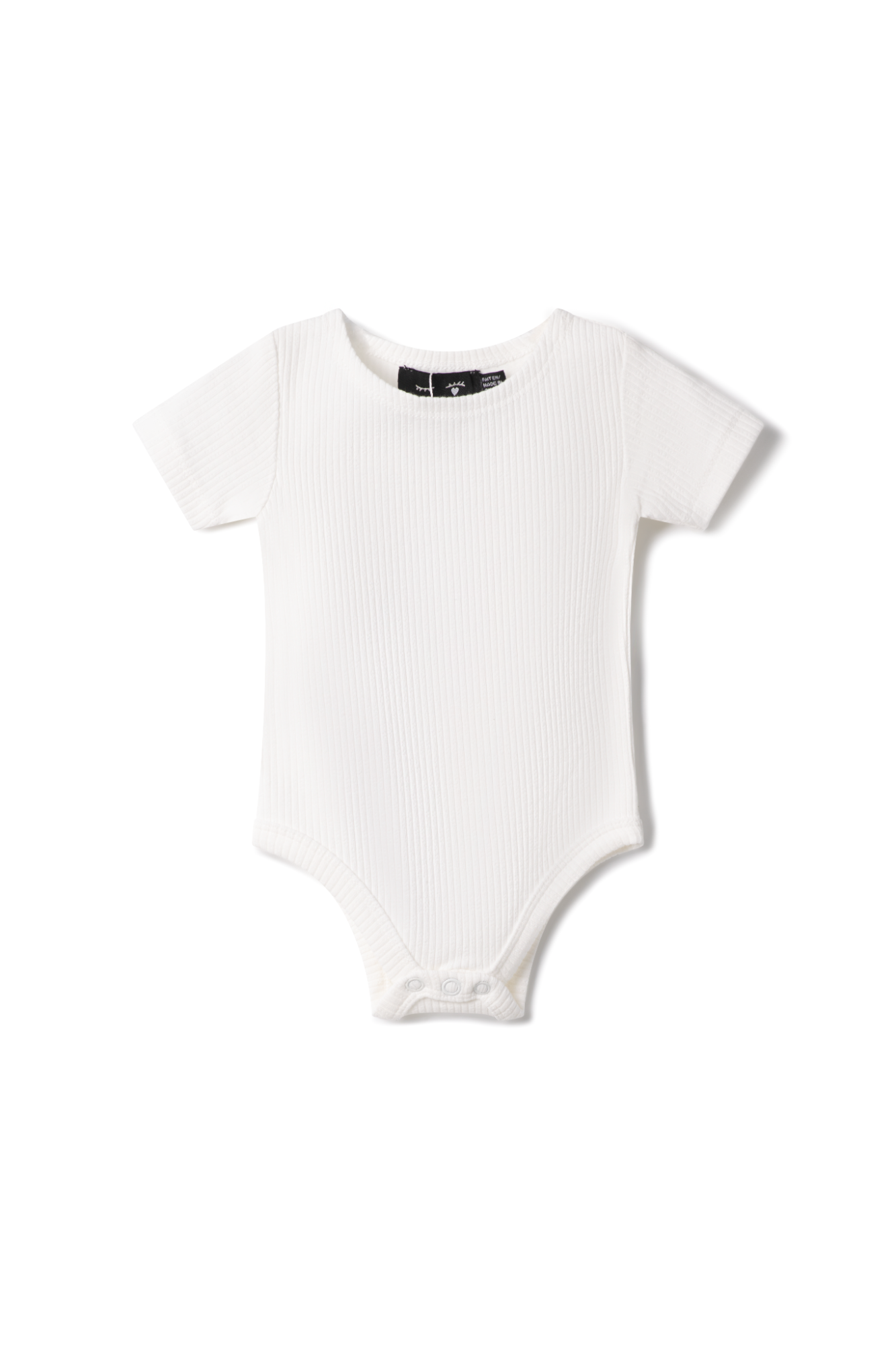 Pointelle Rib Onesie in White by Peek a boo