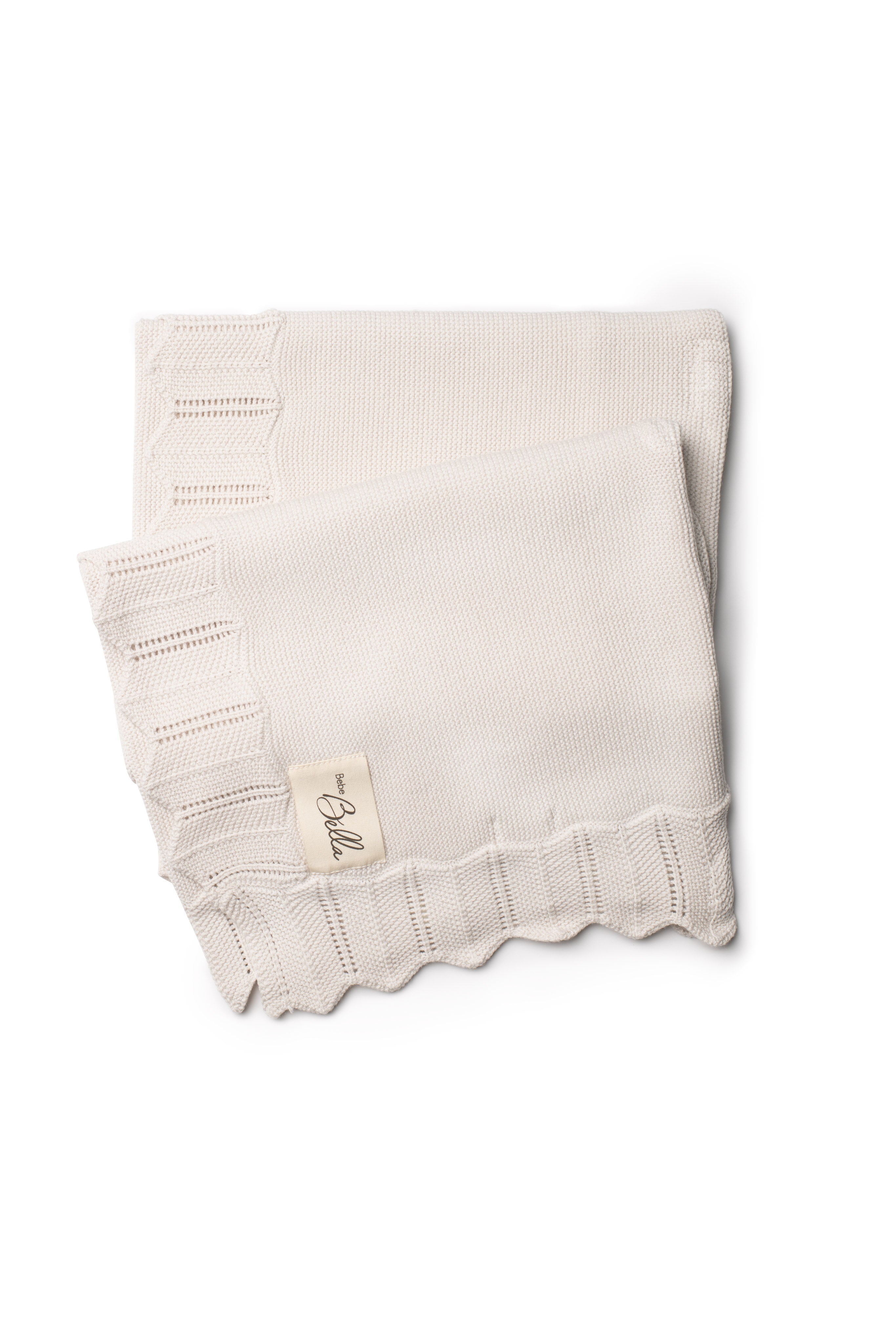 Knit Pointelle Blanket in Dark Almond One Size by Bebe Bella