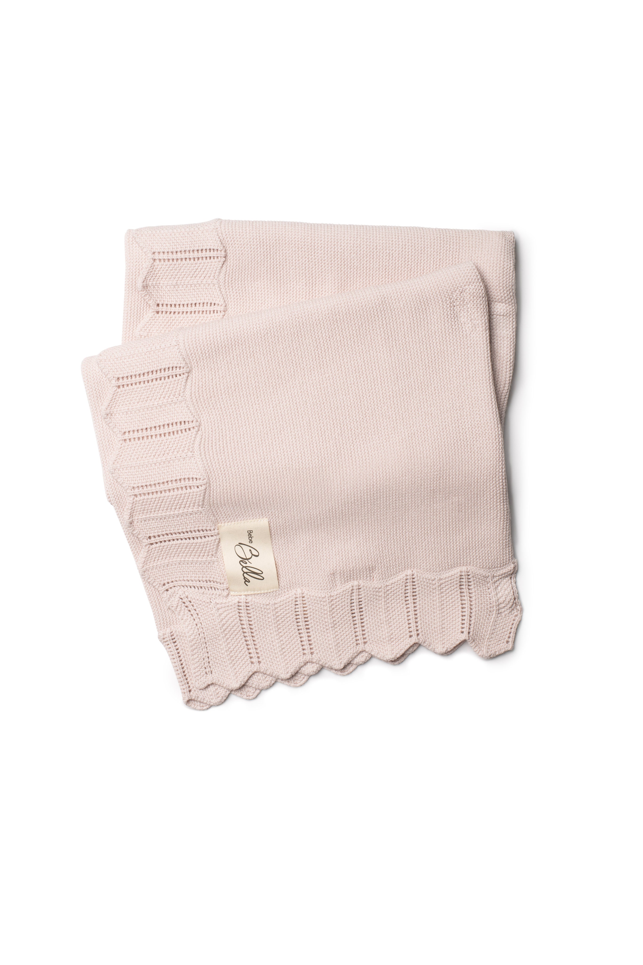 Knit Pointelle Blanket in Primrose One Size by Bebe Bella