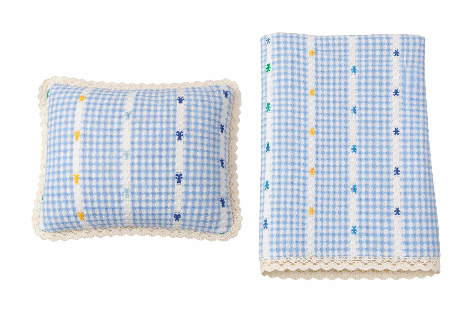 Knit Blanket Pillow Set in Forever Blue One Size by Bebe Bella