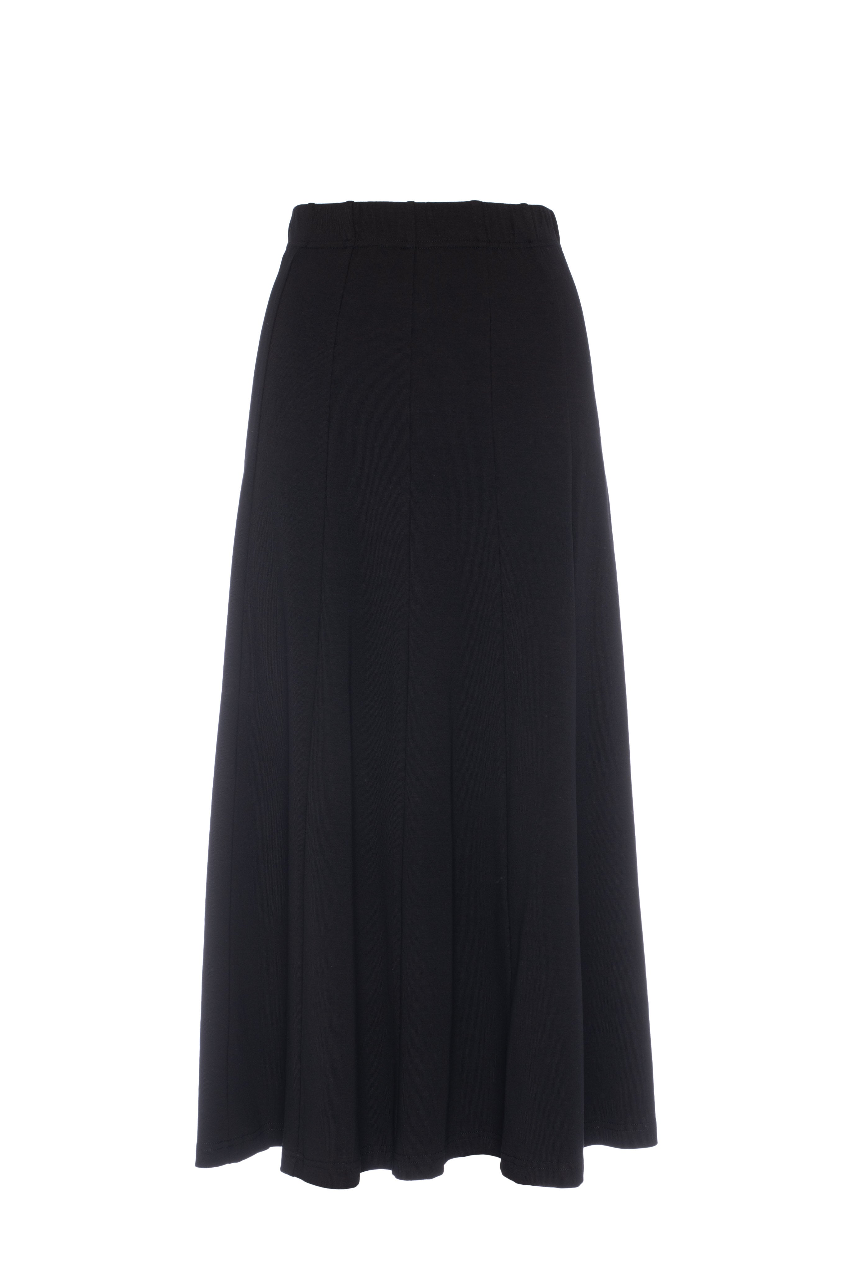 Cotton Rib Midi Panel Skirt in by Unclear