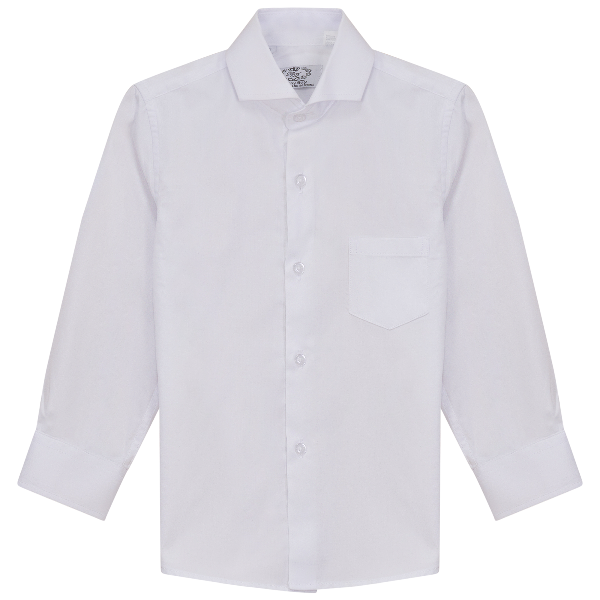 Long Sleeve With Self Collar Top in White - 8701 by Danny Boy