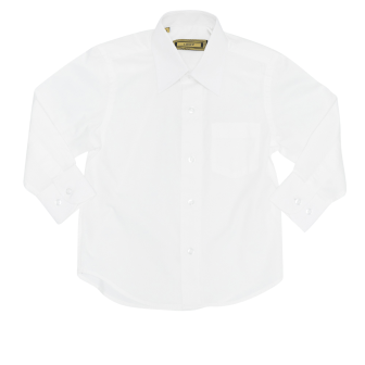 Long Sleeve Shirt With Collar in White - 1191 by Louis V