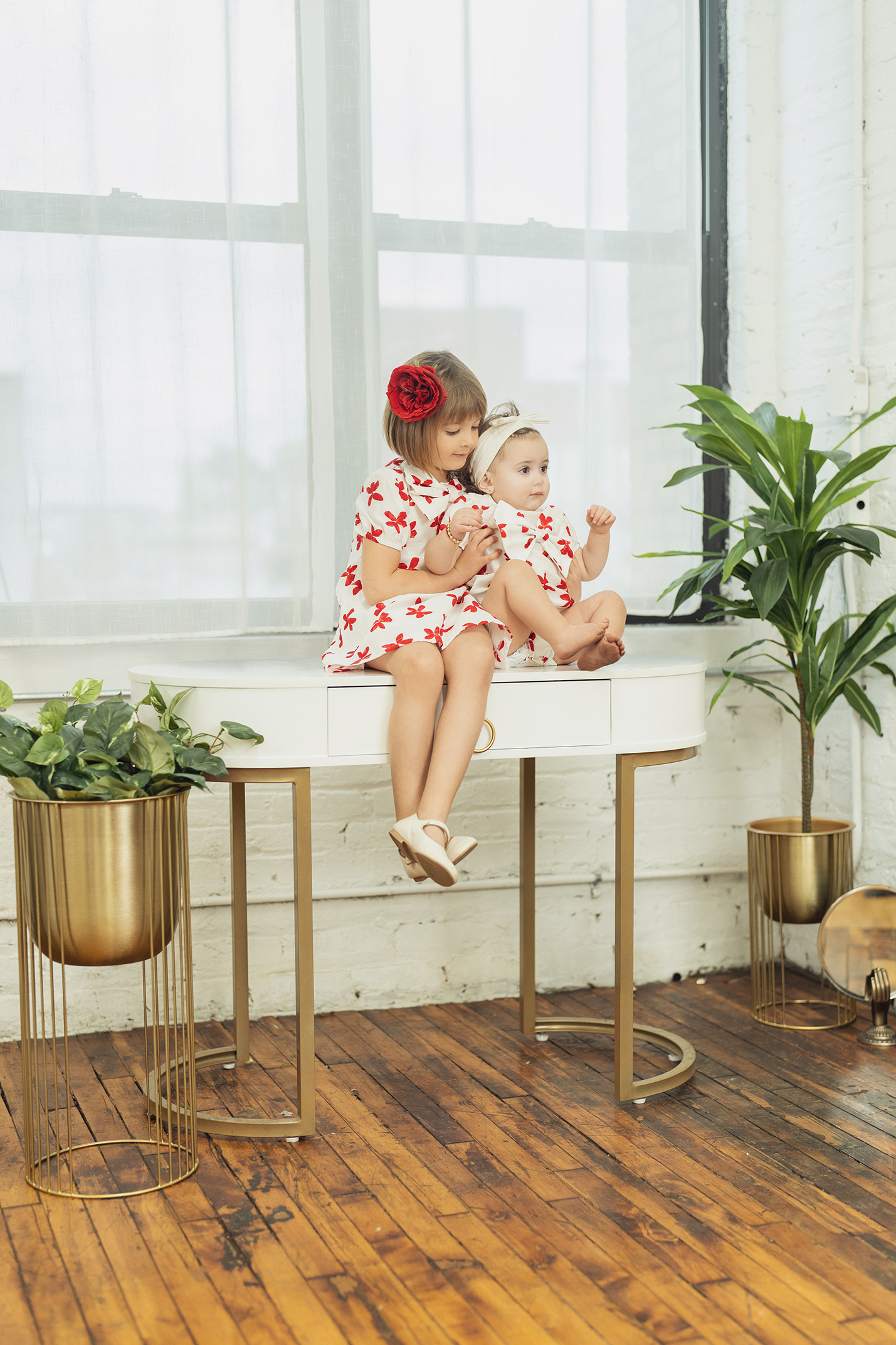 Floral Onesie With Bow in by Clô