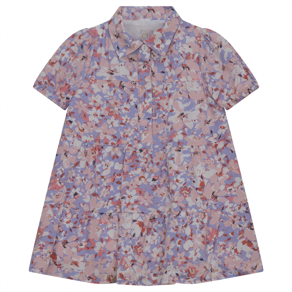 Floral Print Dress in Pink Floral by Clô