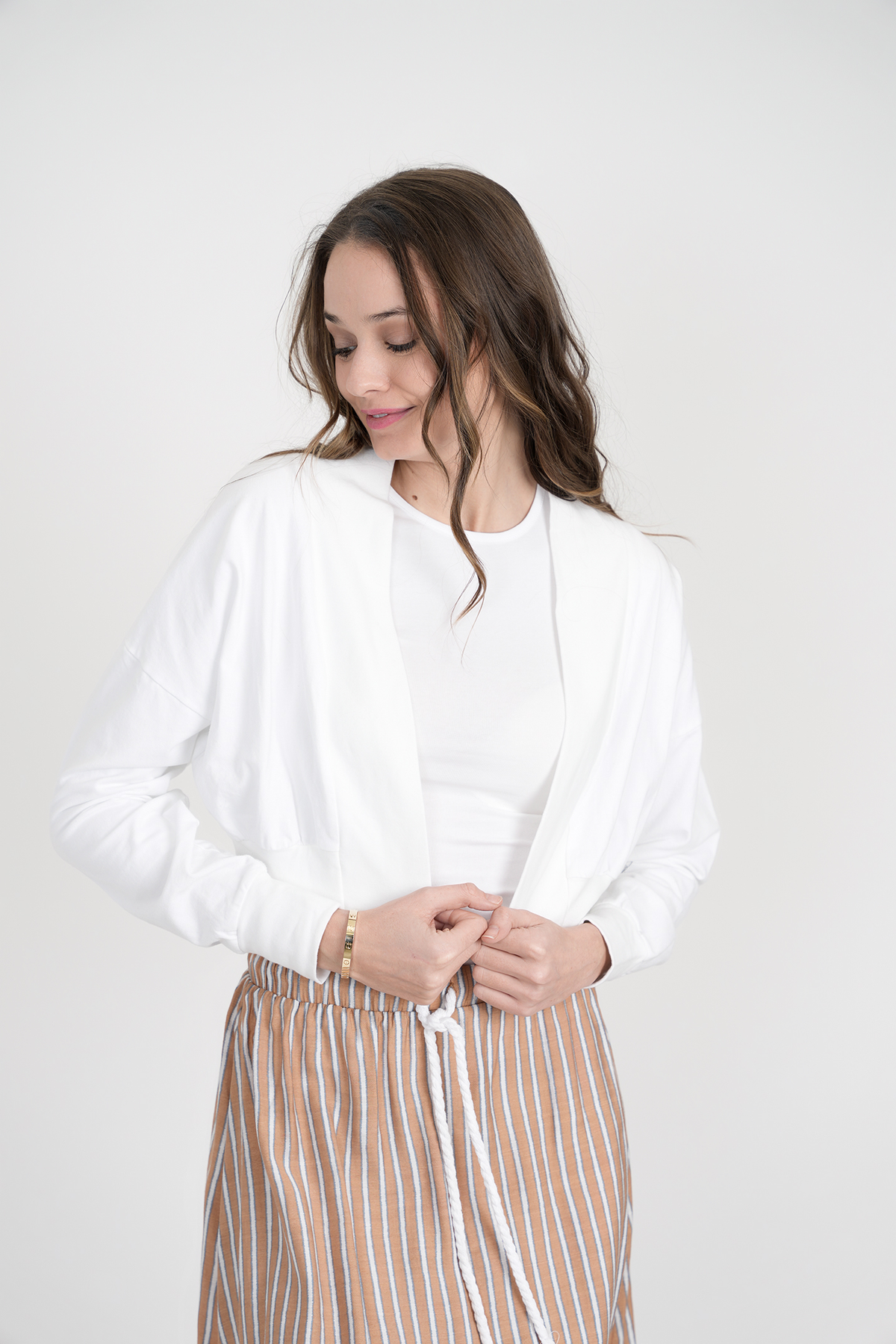 Striped Skirt With Pull through in by Ginger