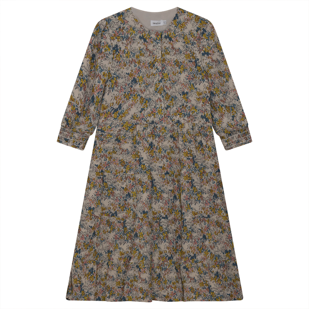 Tiered Dress in Yellow by Imagine