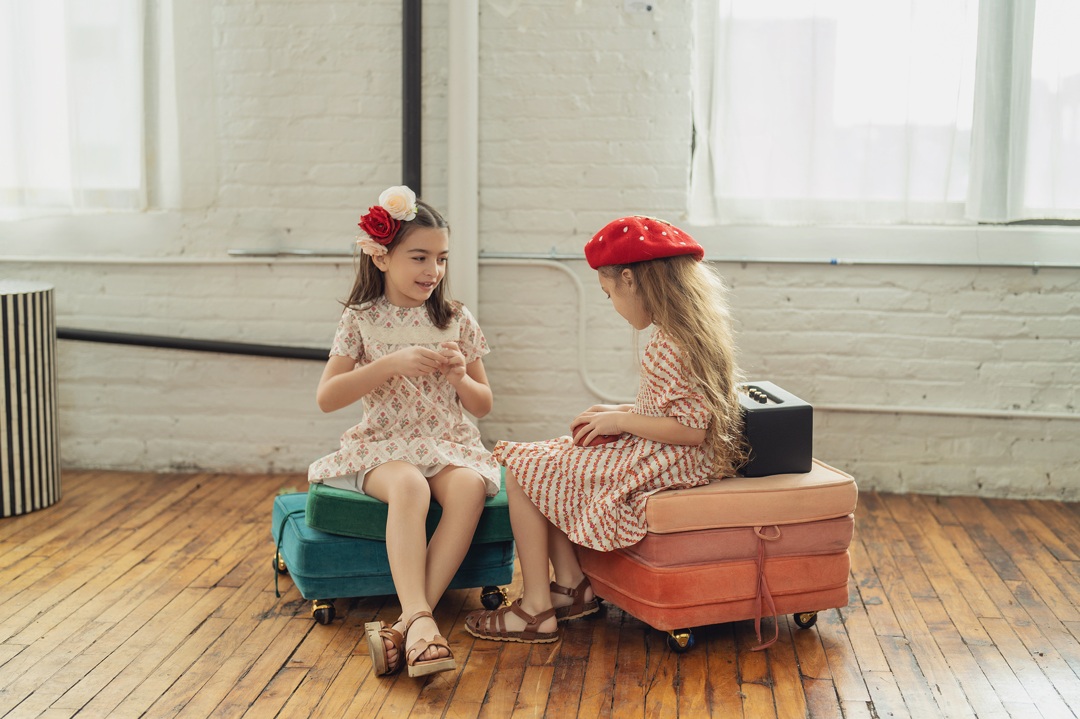 Smocking Floral Dress in by Posie & Pistachio