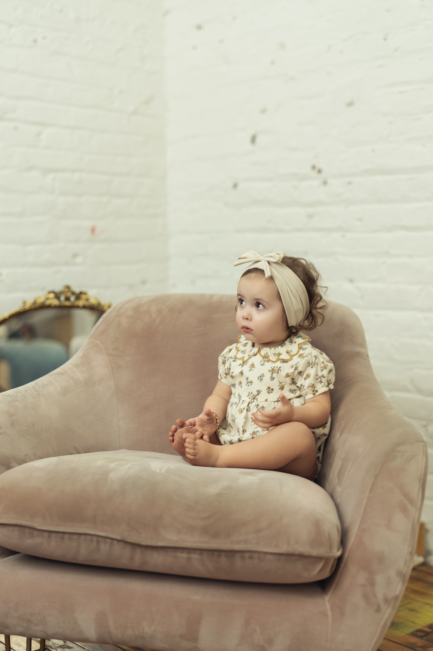 Floral Print Onesie in by Space Grey