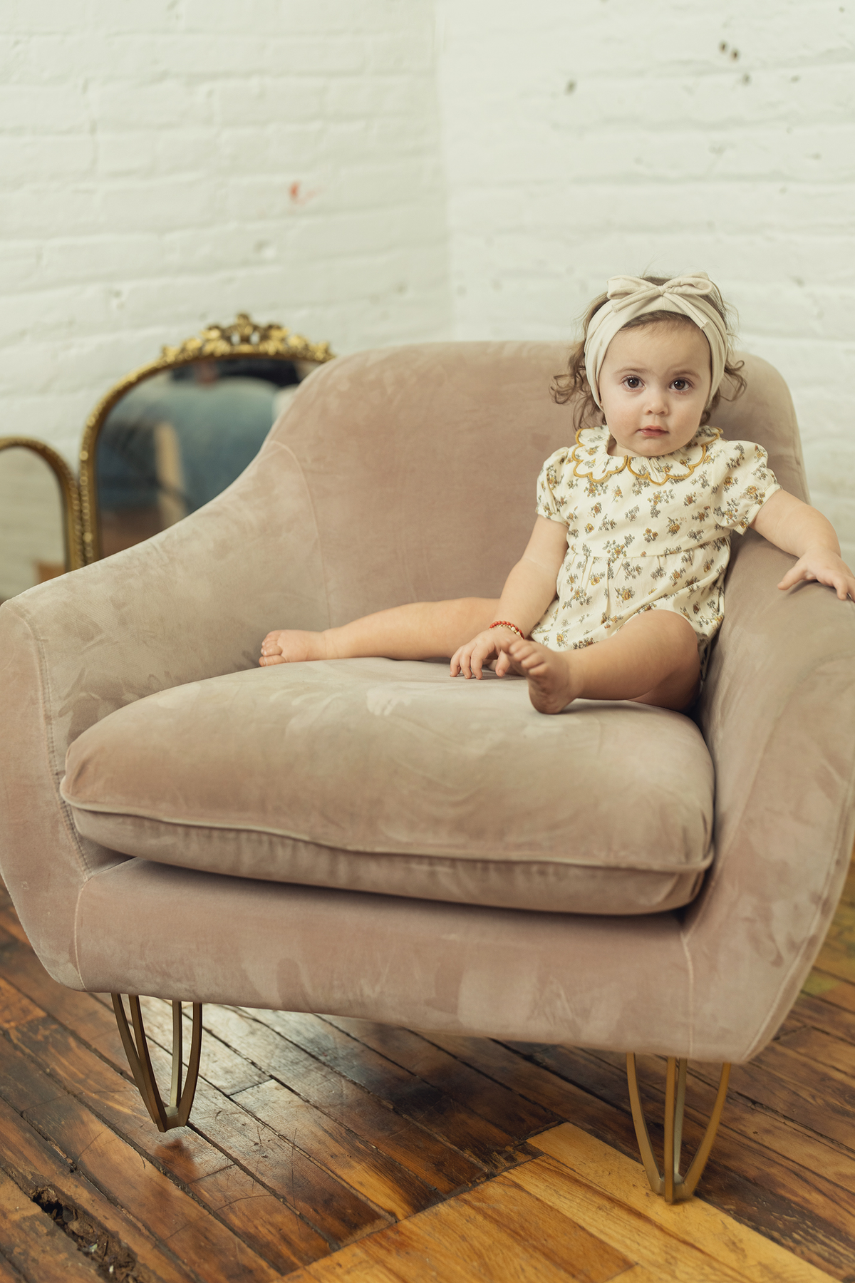 Floral Print Onesie in by Space Grey