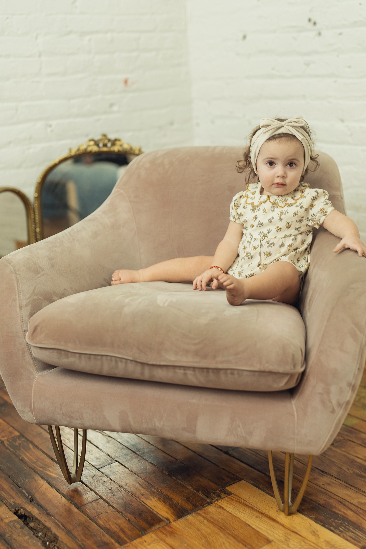 Floral Print Onesie in by Space Grey