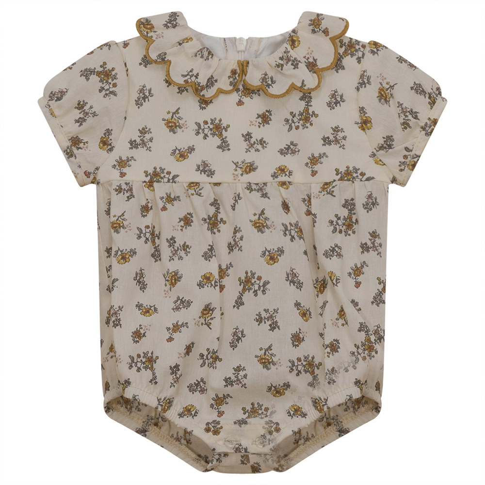 Floral Print Onesie in BEIGE PRINT by Space Grey