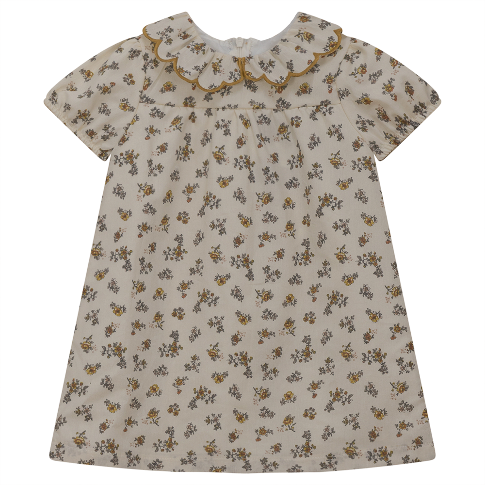 Floral Print Dress in BEIGE PRINT by Space Grey