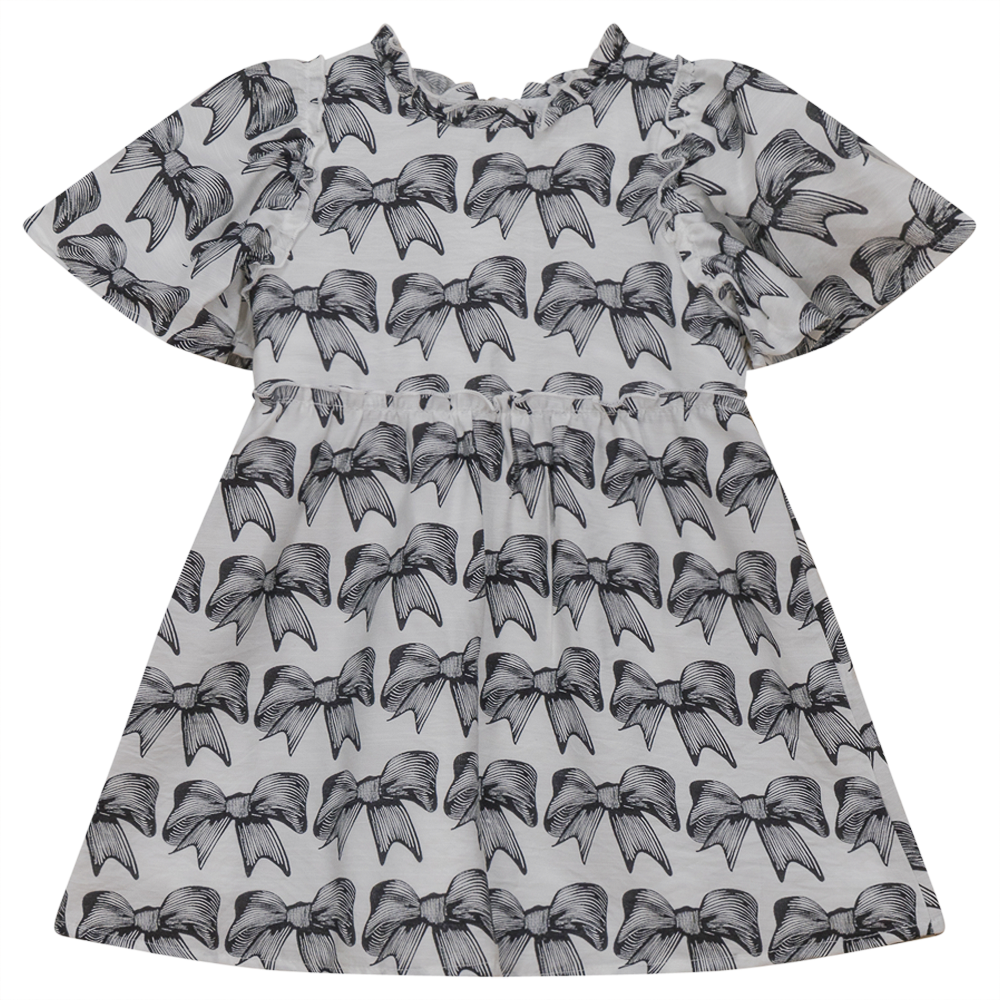 Bow Print Dress in Black Bow-Print by The Umbrella Academy