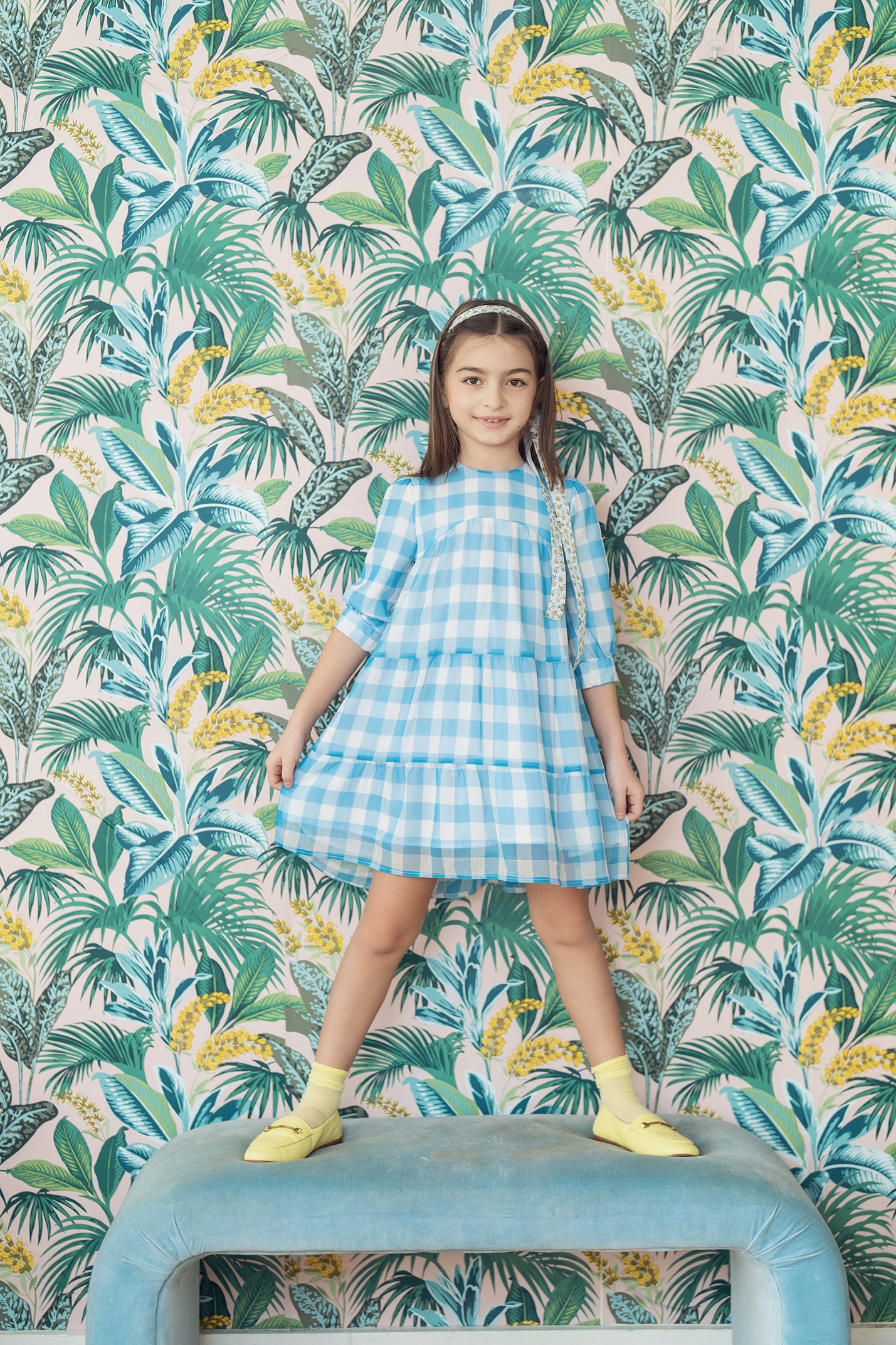 4 Layered Checkerd Dress in by Posie & Pistachio