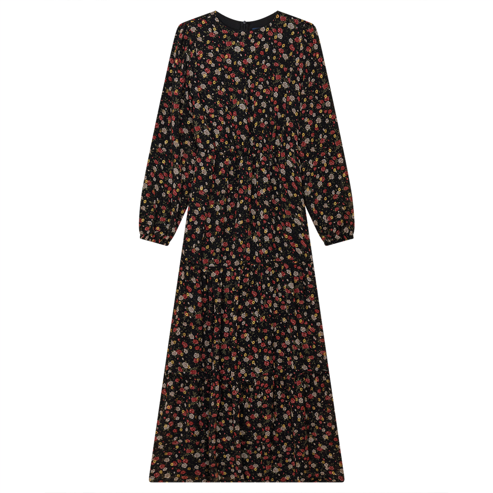 Floral Dress in Black Floral by Noni