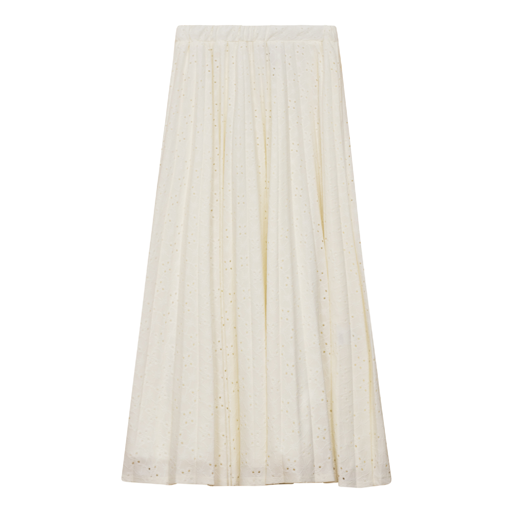 Pleated Skirt in White by Ginger