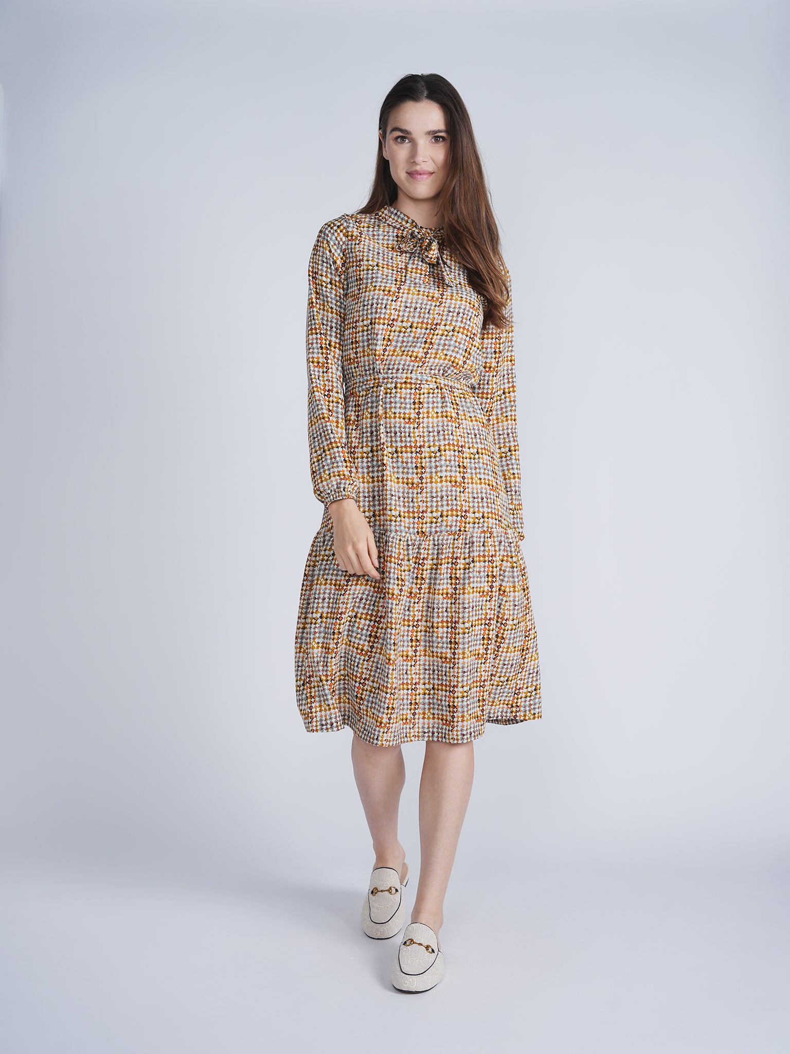 Woven Printed Dress in by Note