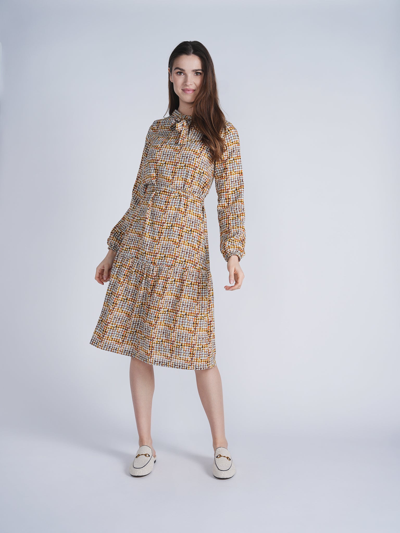 Woven Printed Dress in by Note